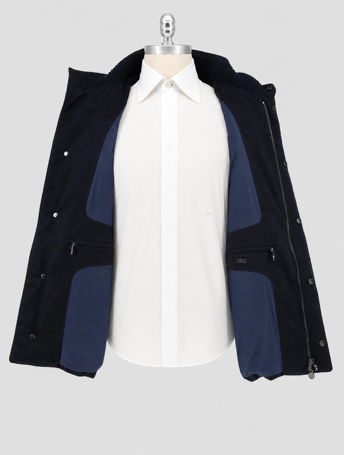 Kiton Blue Leather Gilet
