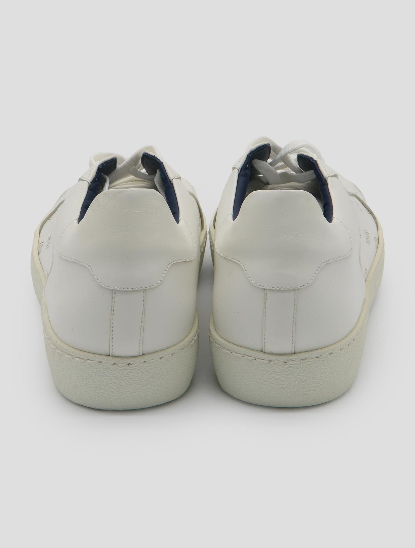 Kiton Knt White Leather Sneakers