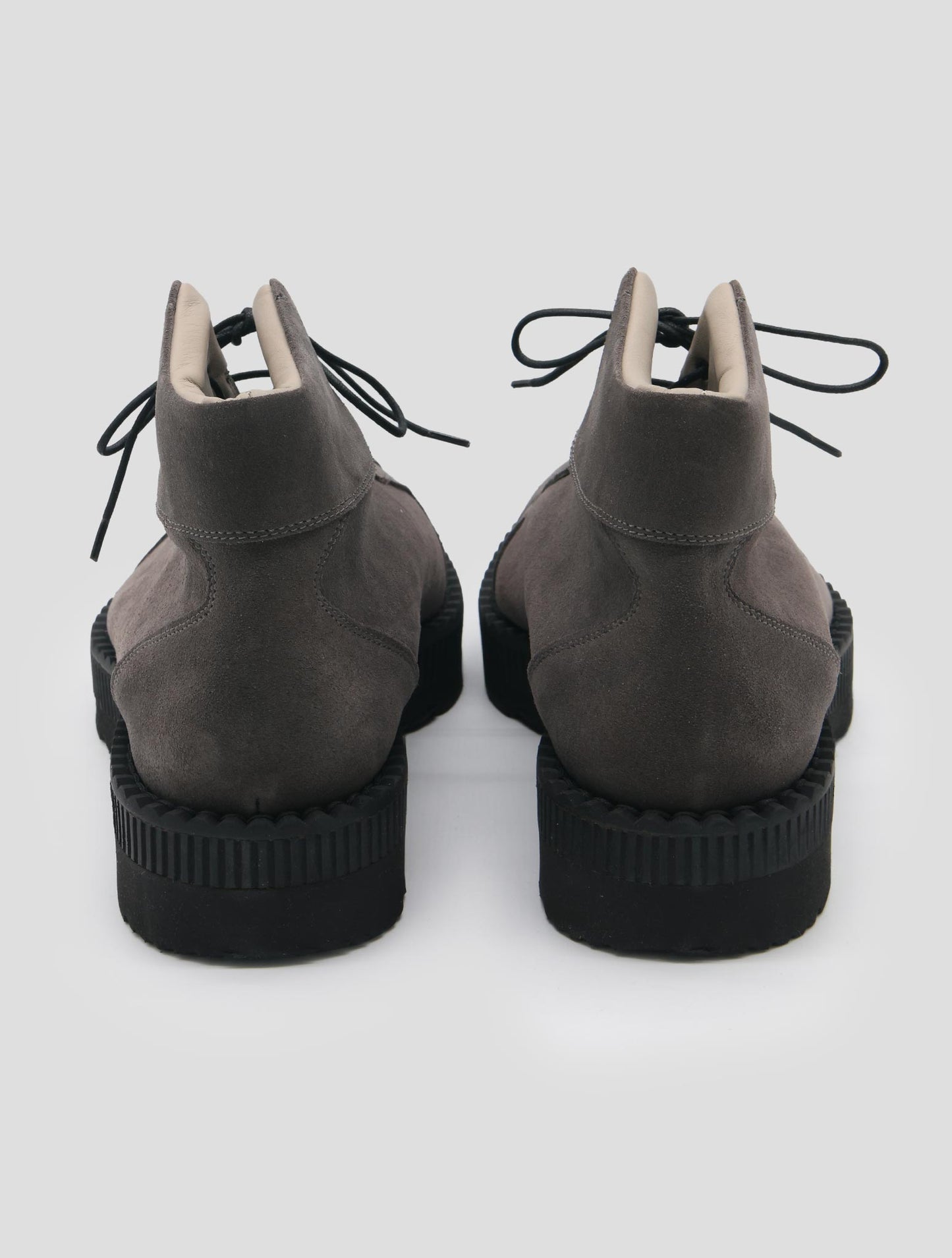 Kiton Gray Leather Suede Boots
