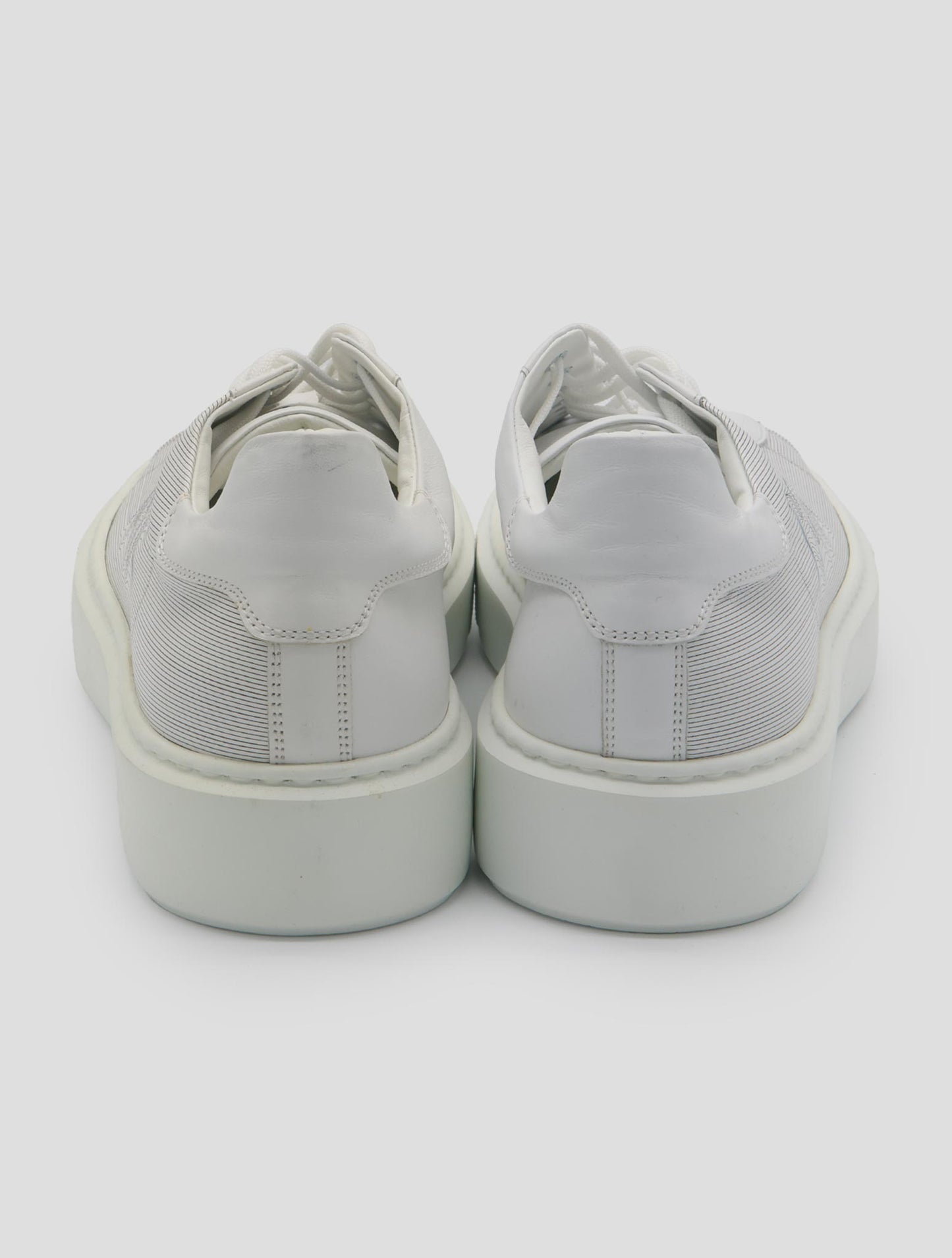 Kiton Knt White Leather Sneakers
