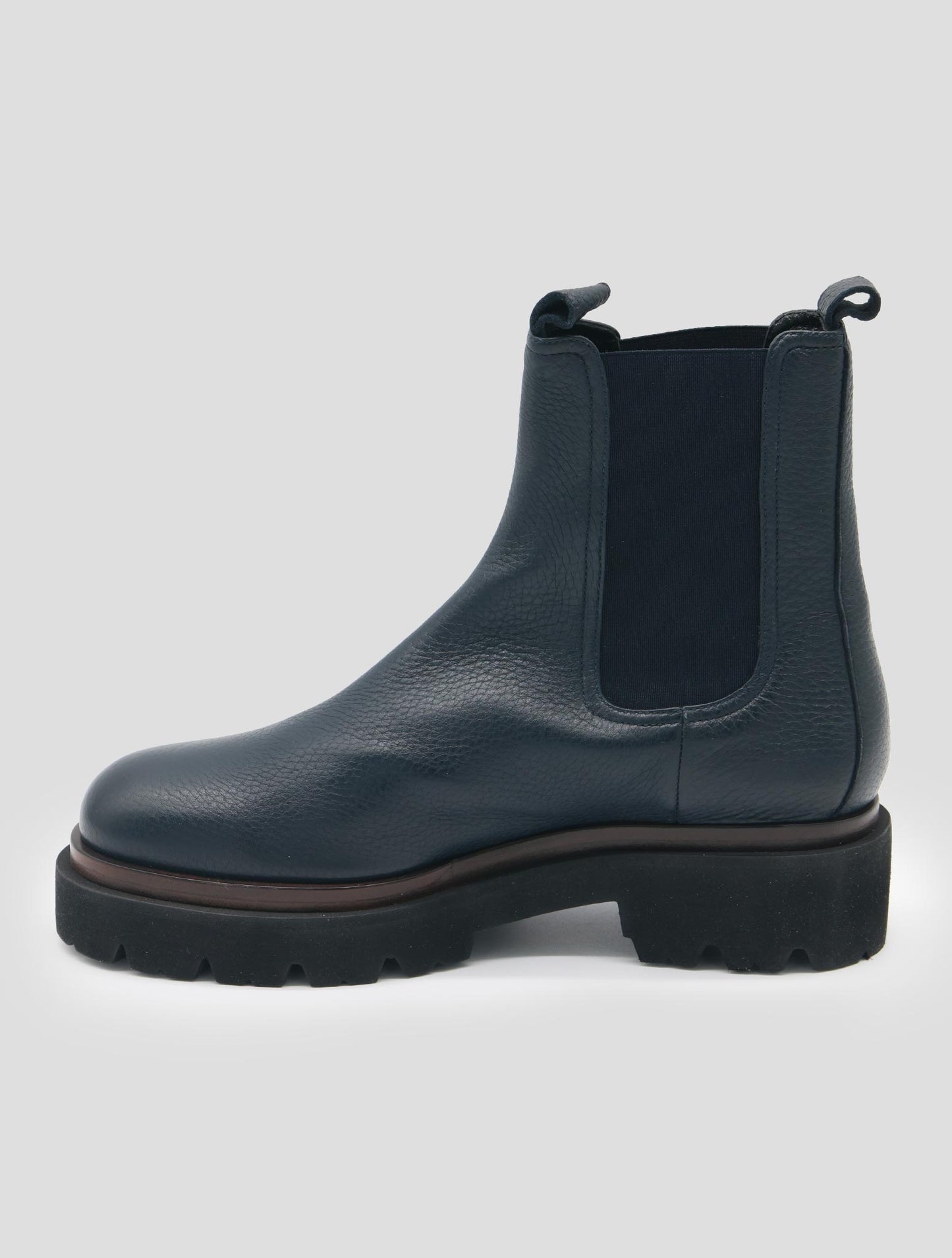 Kiton Blue Leather Deer Long Boots Women