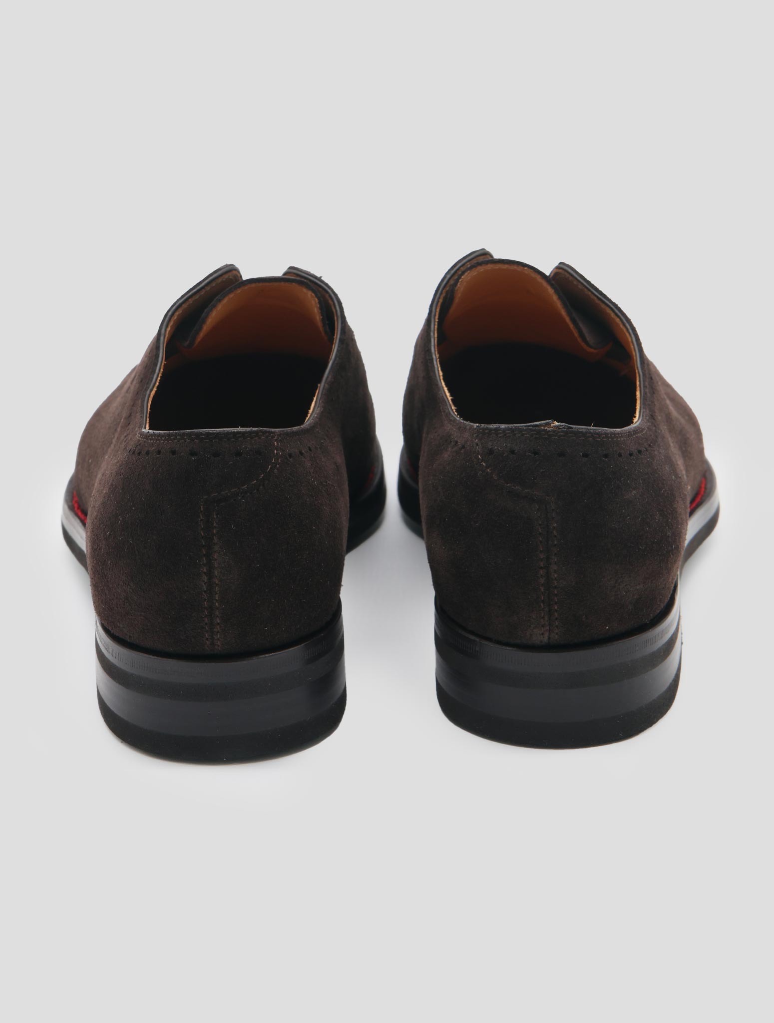 Kiton Brown Leather Suede Dress Shoes