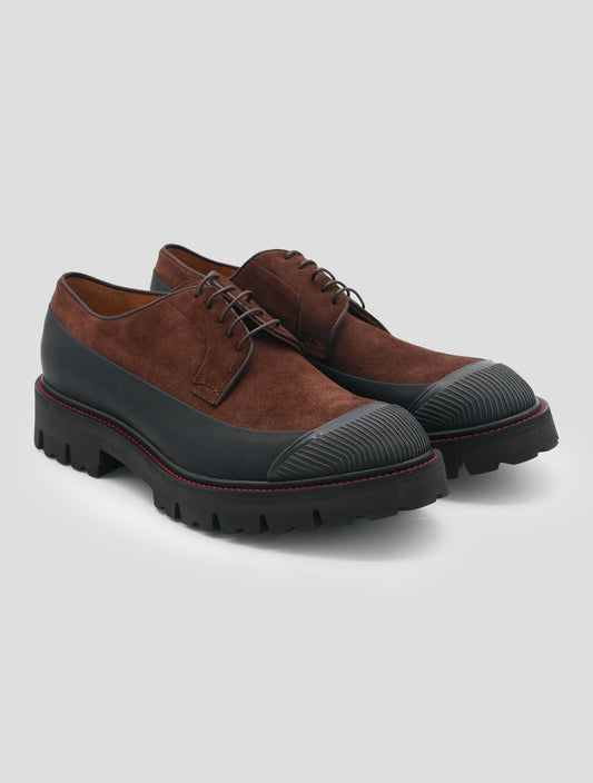 Kiton Brown Leather Suede Shoes