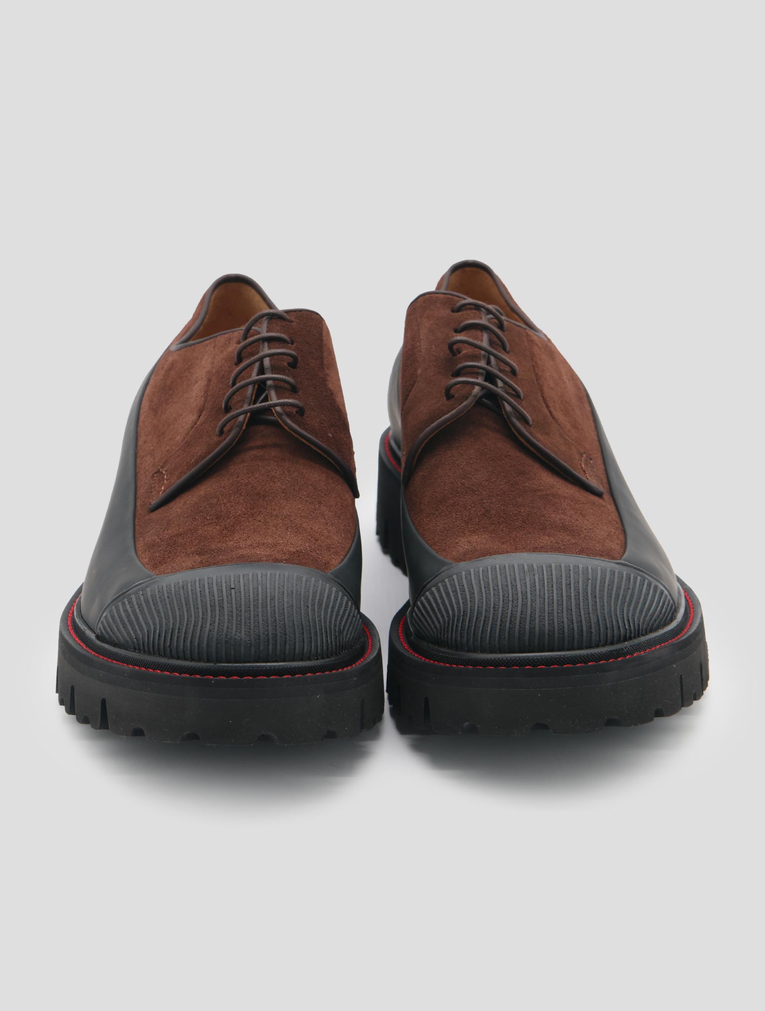 Kiton Brown Leather Suede Shoes