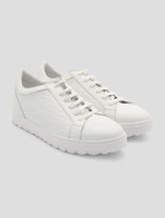 Kiton White Leather Sneakers
