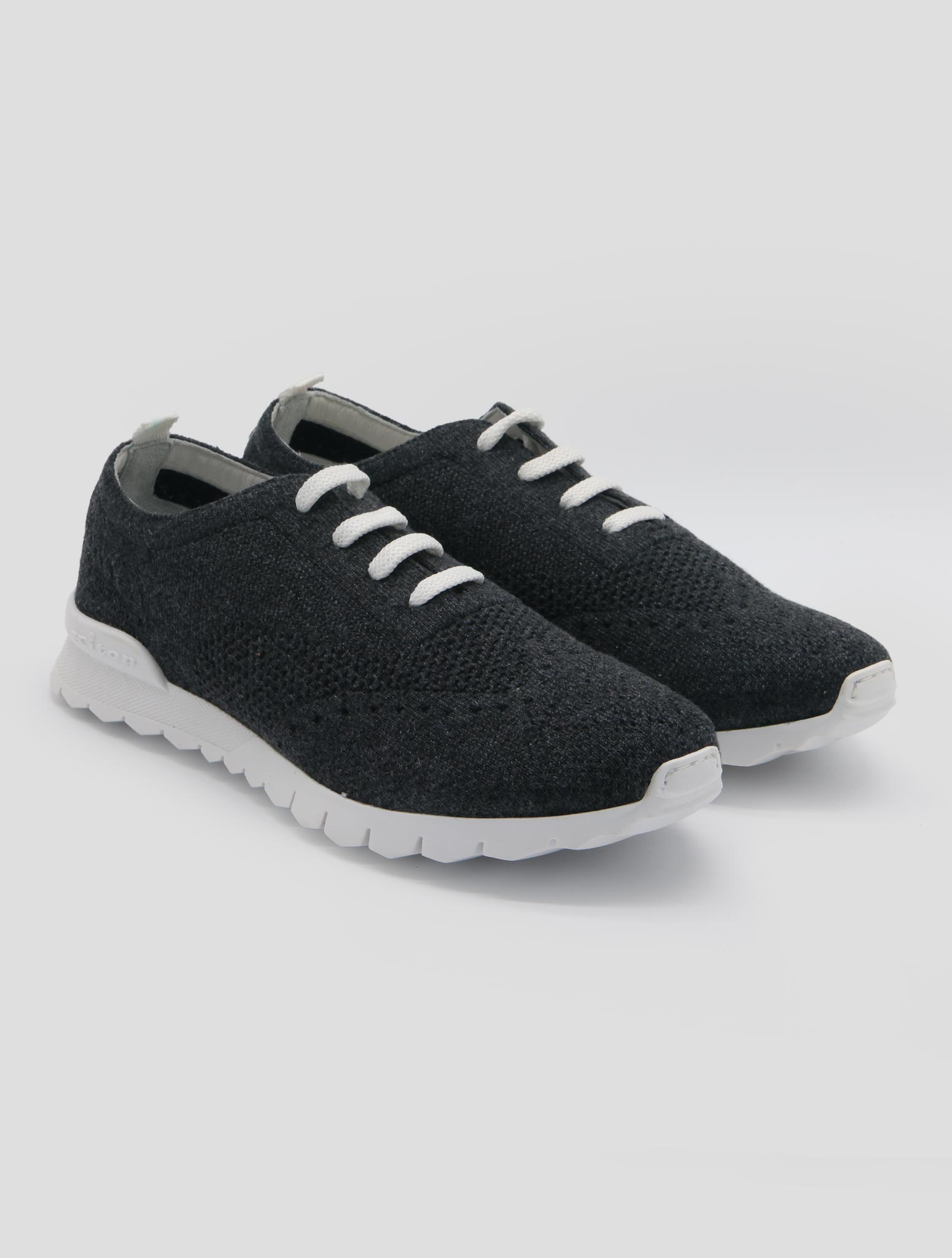 Kiton Gray Cashmere Sneakers