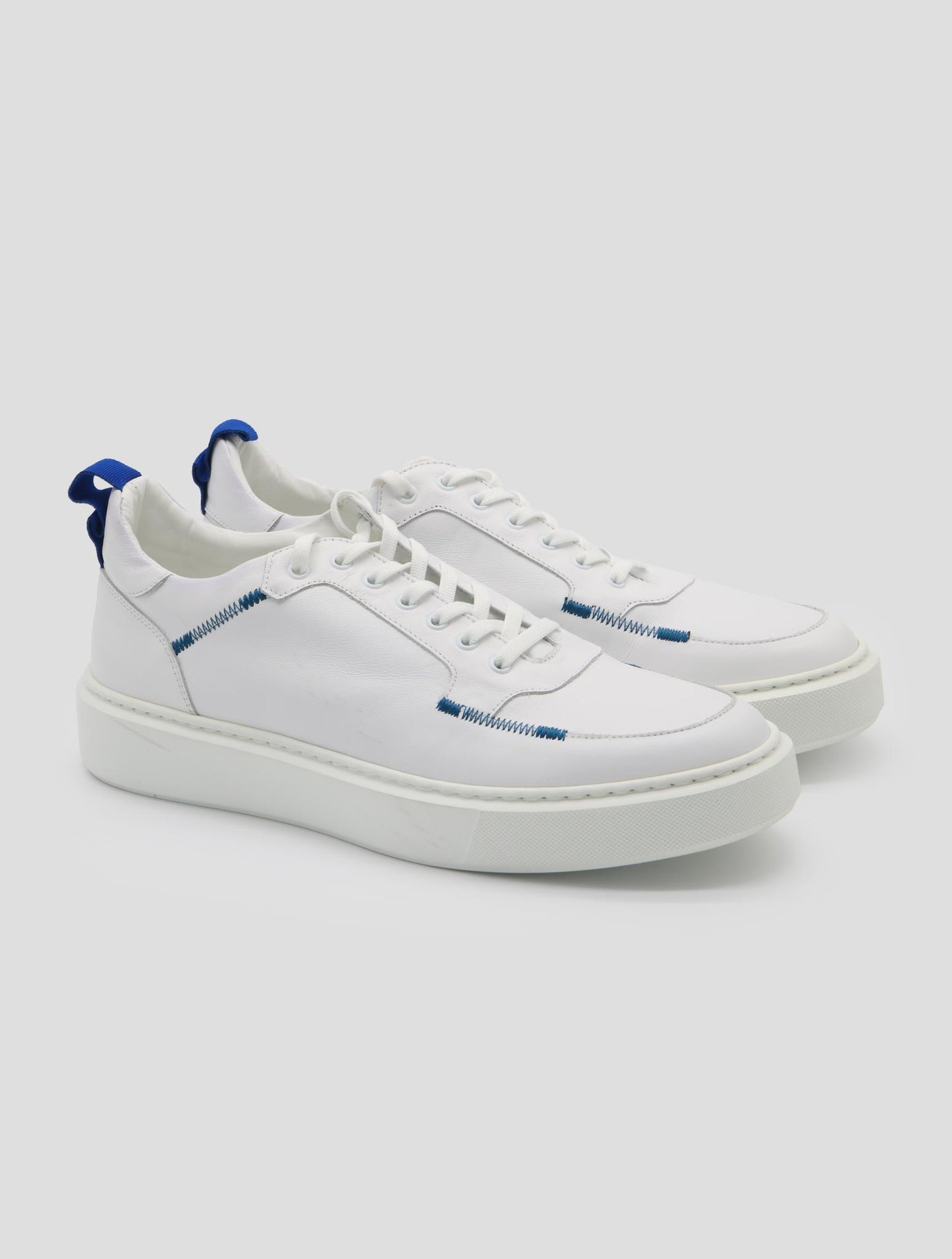 Kiton Knt White Leather Sneakers