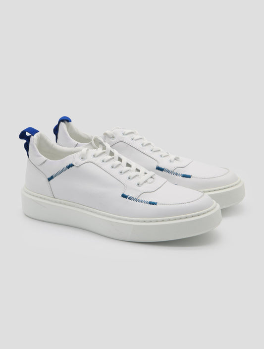 Kiton Knt White Leather Sneakers