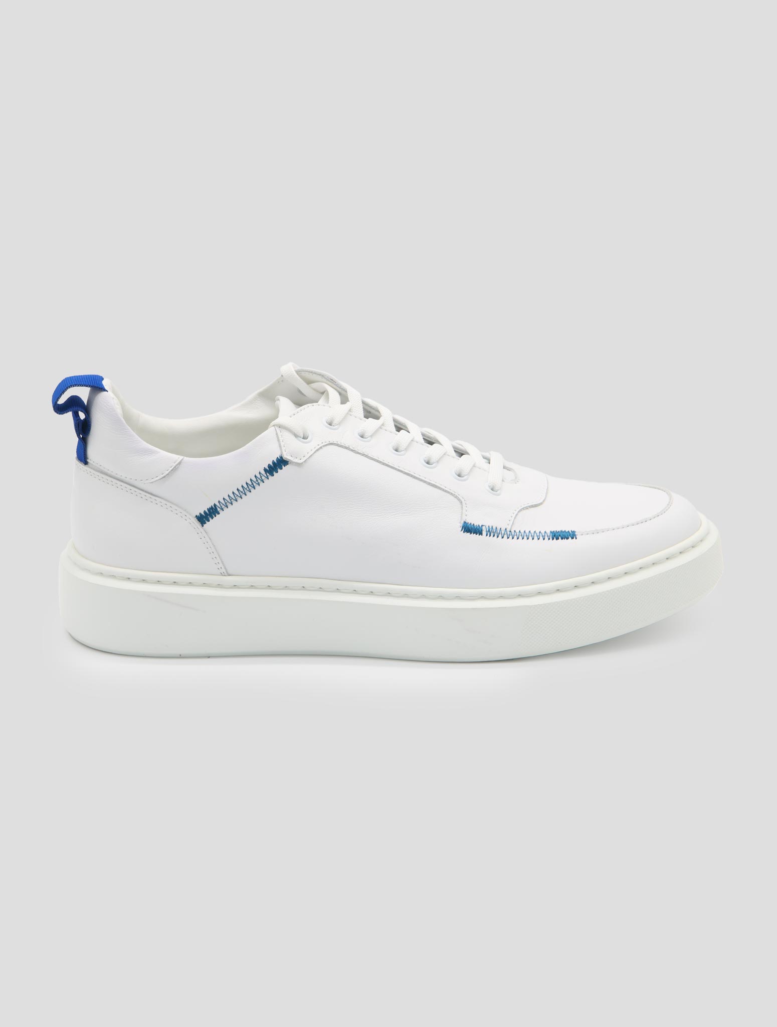 Kiton Knt White Leather Sneakers