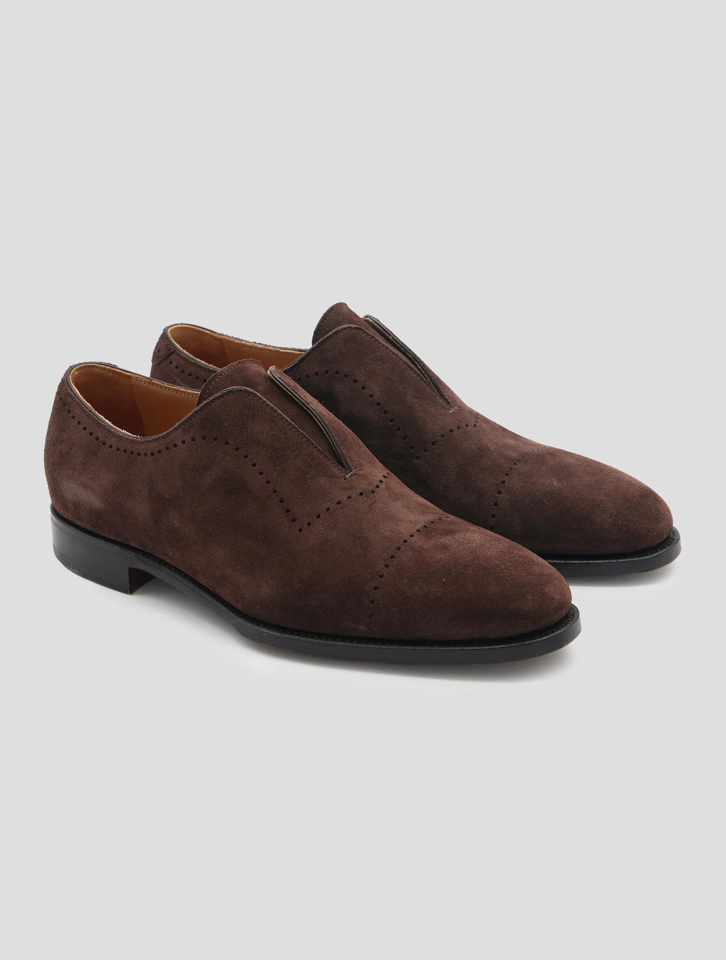 Kiton Brown Leather Suede Derss Shoes