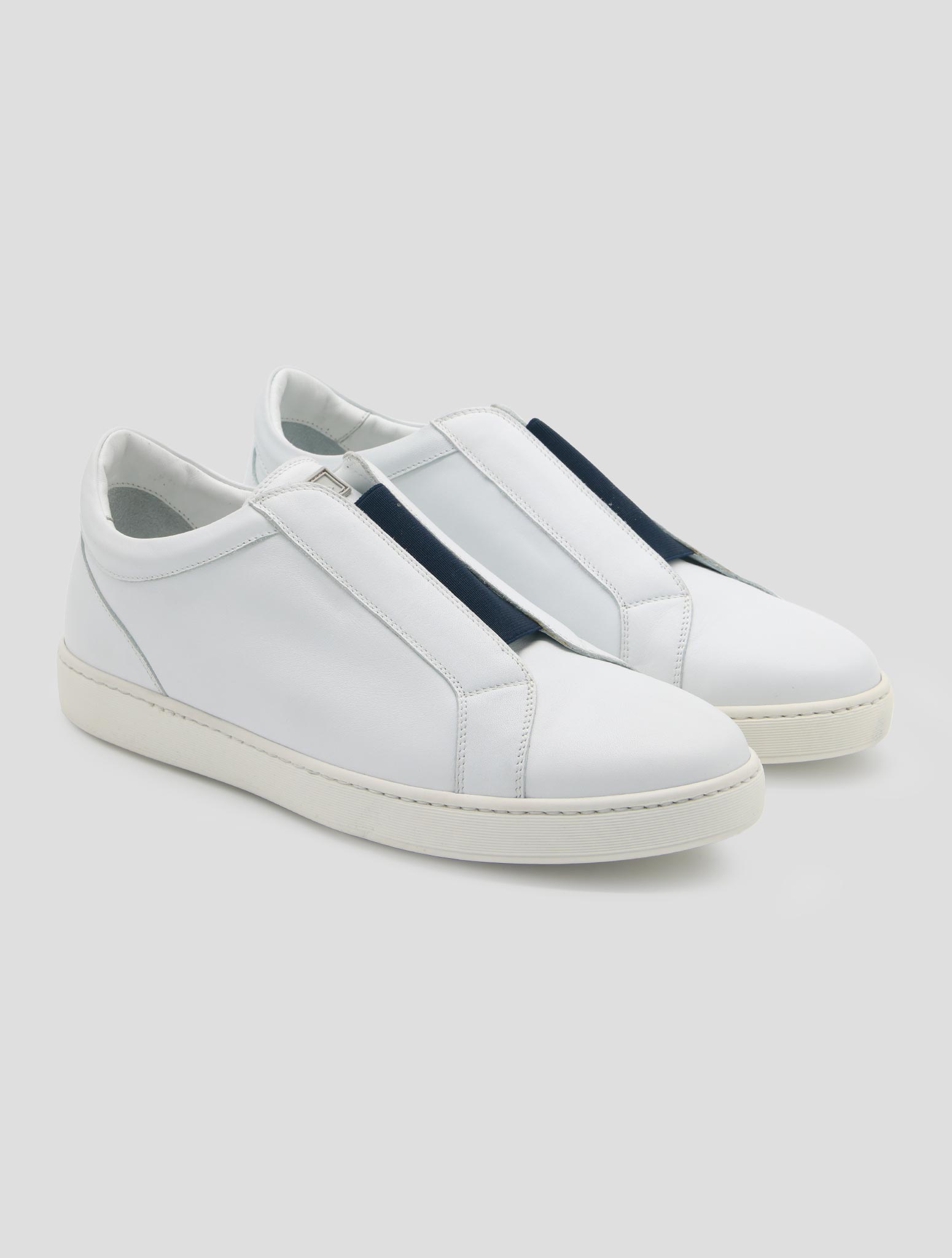 Kiton White Leather Sneakers