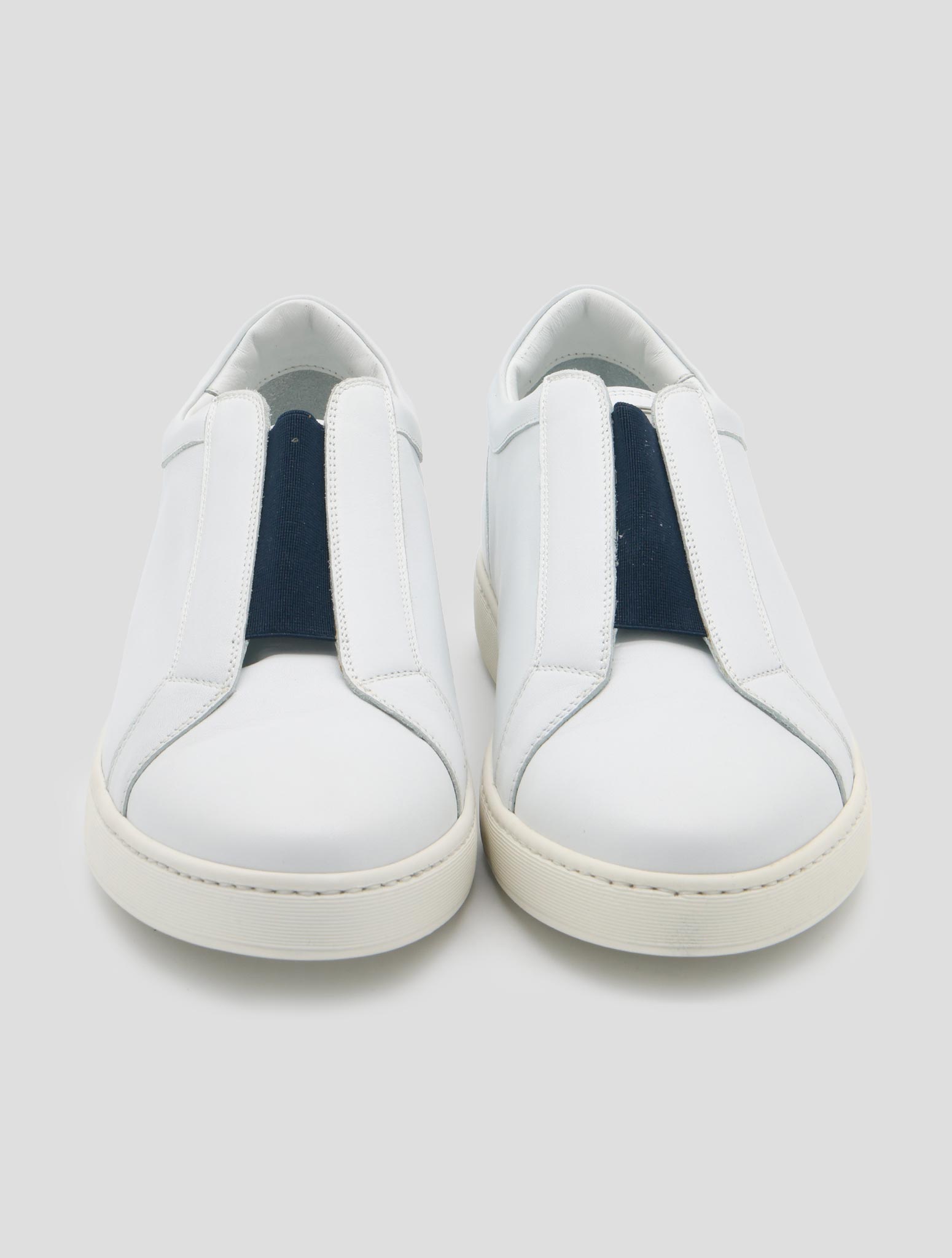 Kiton White Leather Sneakers