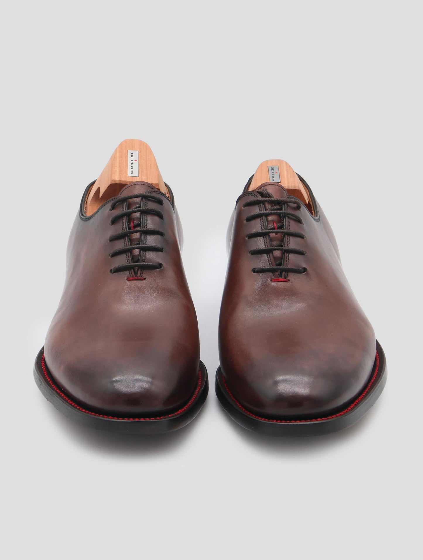 Kiton Brown Leather Dress Shoes