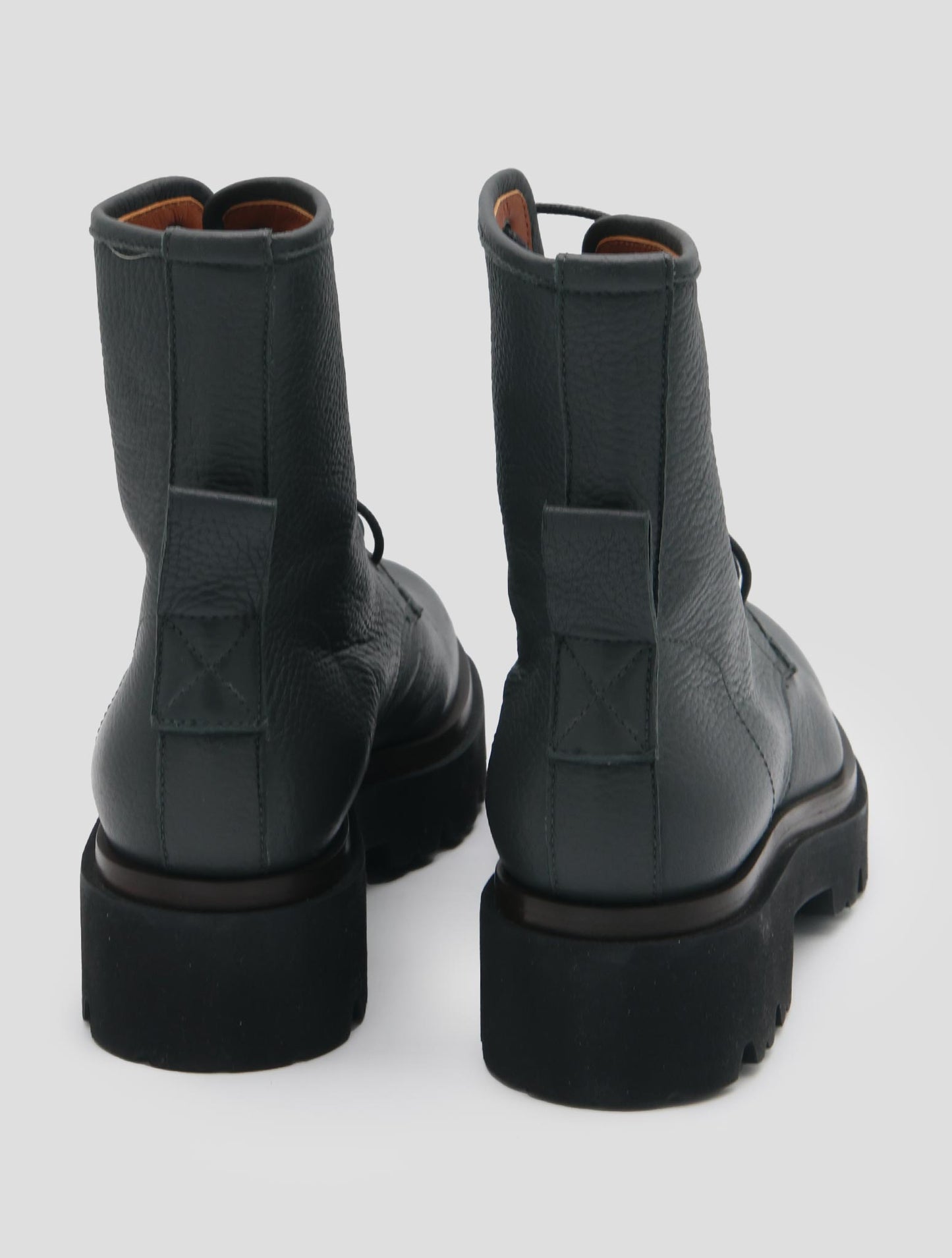 Kiton Gray Leather Deer Long Boots Women