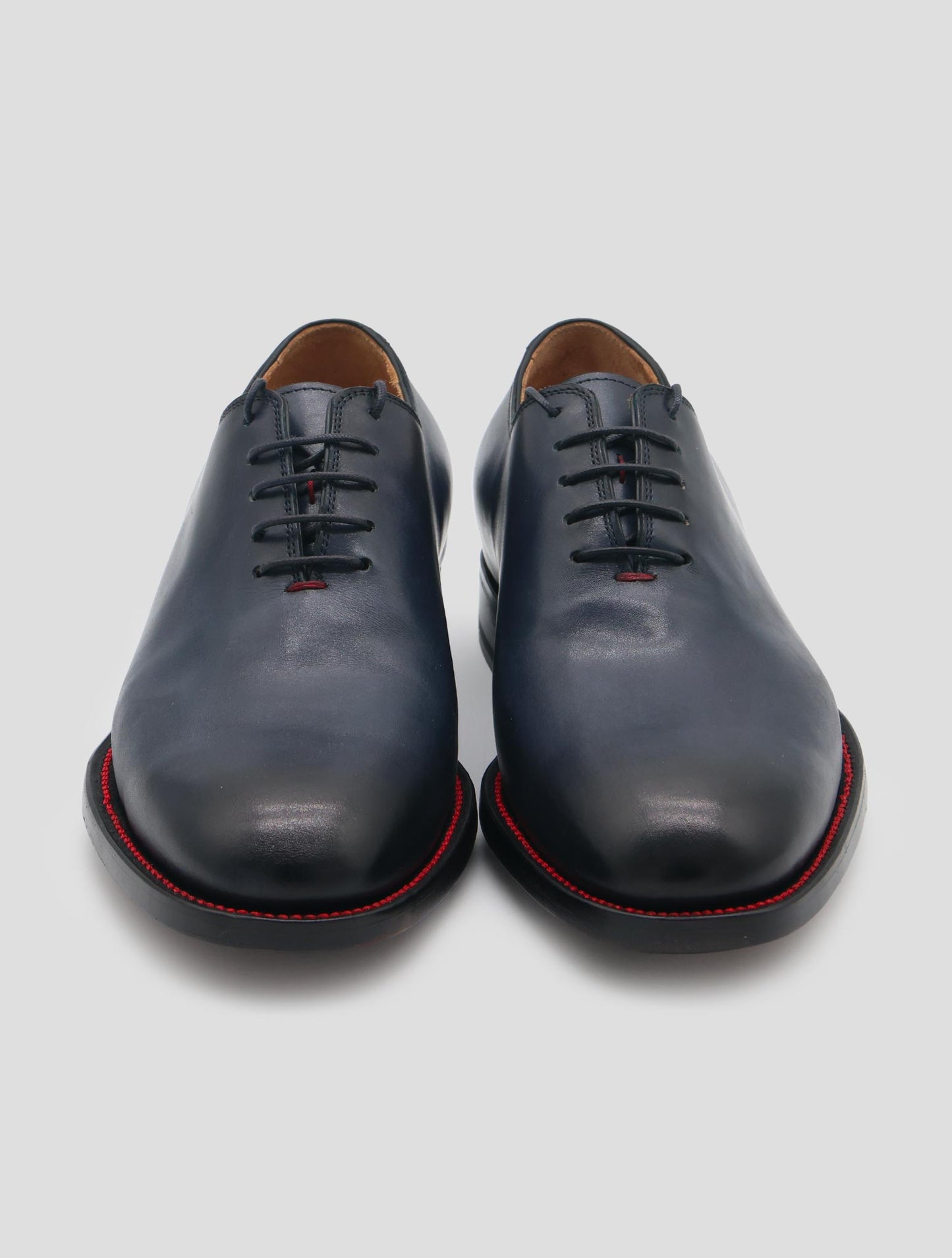 Kiton Blue Leather Dress Shoes