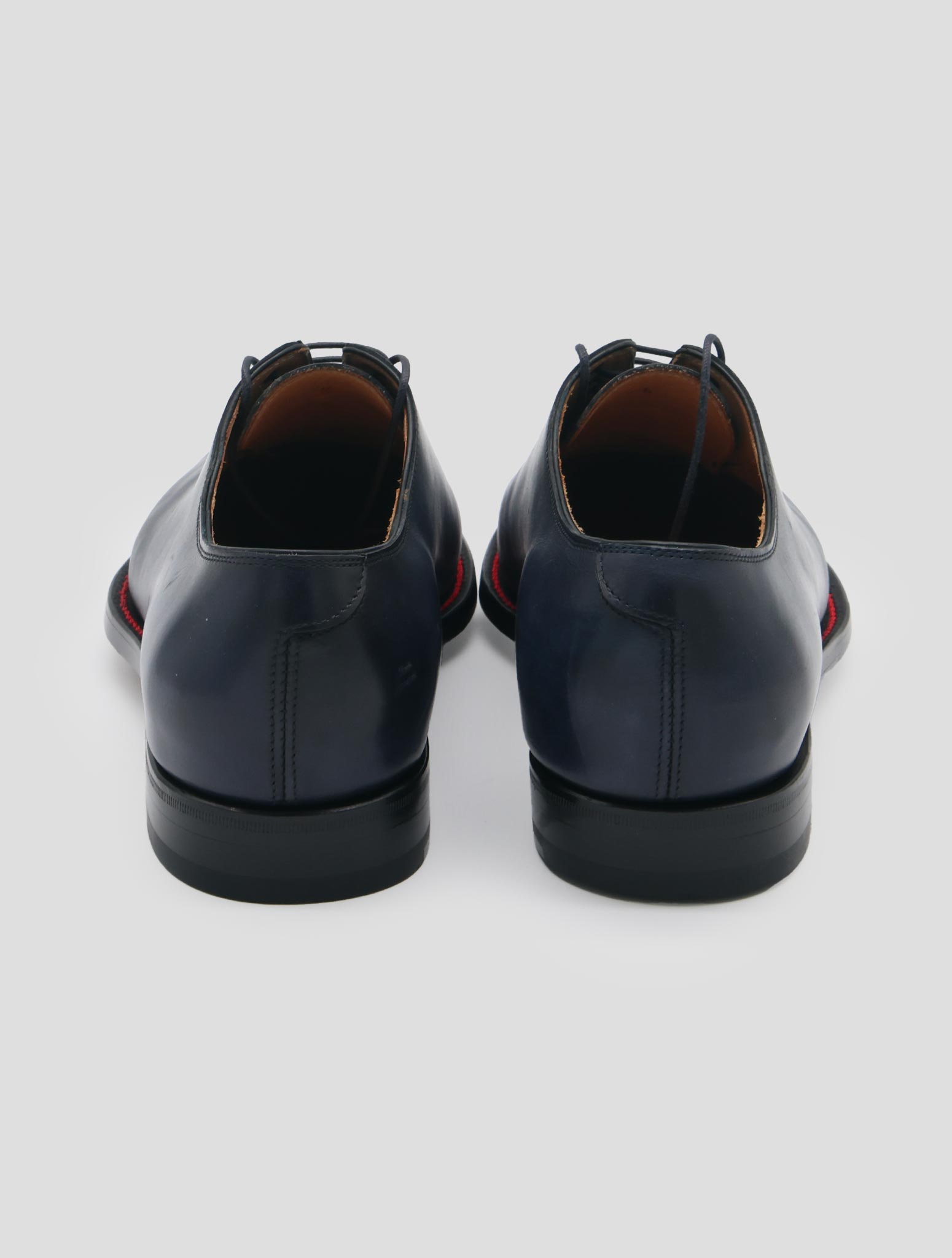 Kiton Blue Leather Dress Shoes