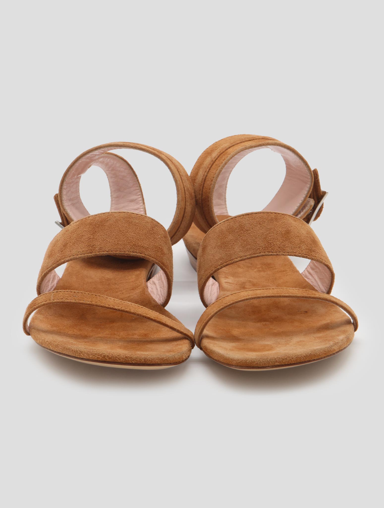 Kiton  Brown Leather Suede Sandals Women