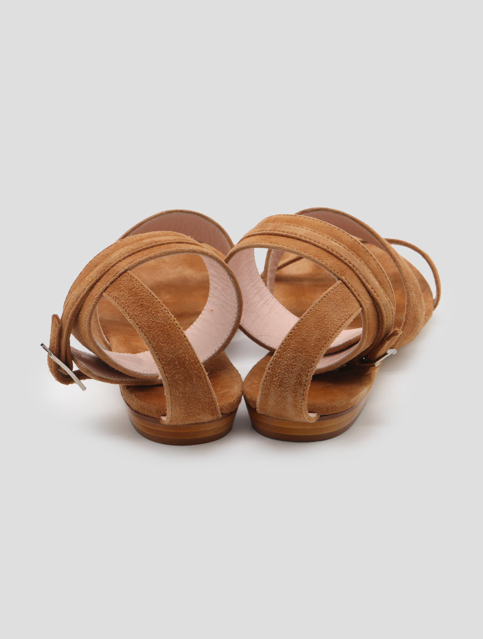 Kiton  Brown Leather Suede Sandals Women