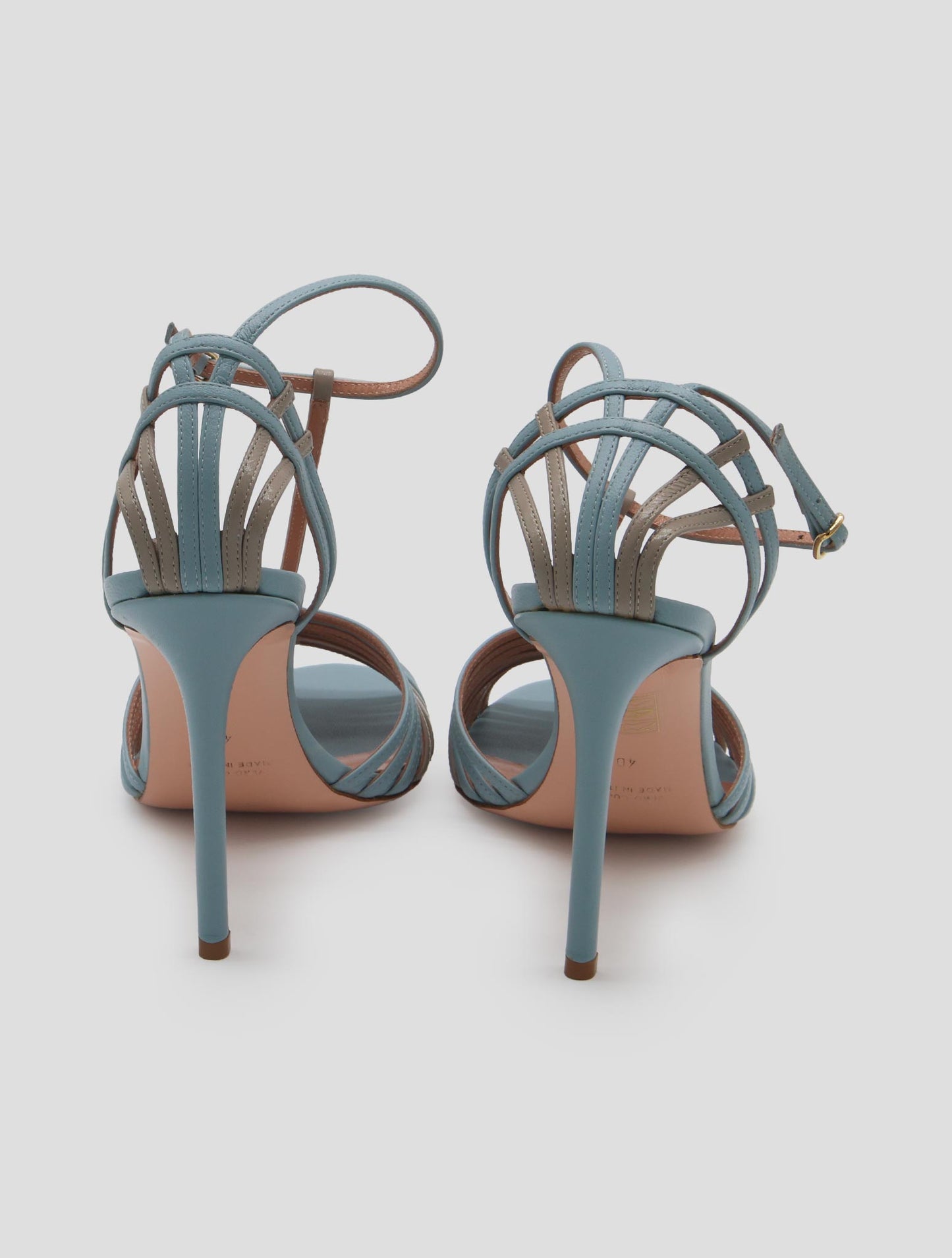 Kiton Beige Light Blue Leather  Decollete