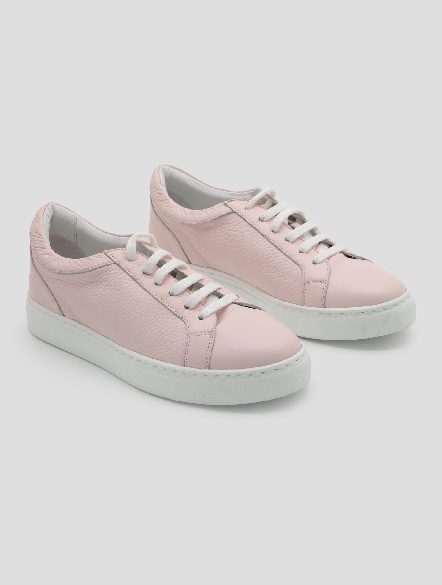 Kiton Pink Leather  Sneakers Women