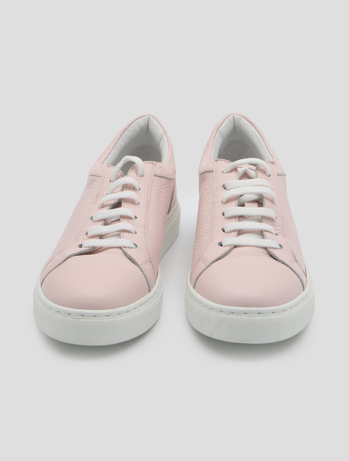 Kiton Pink Leather  Sneakers Women