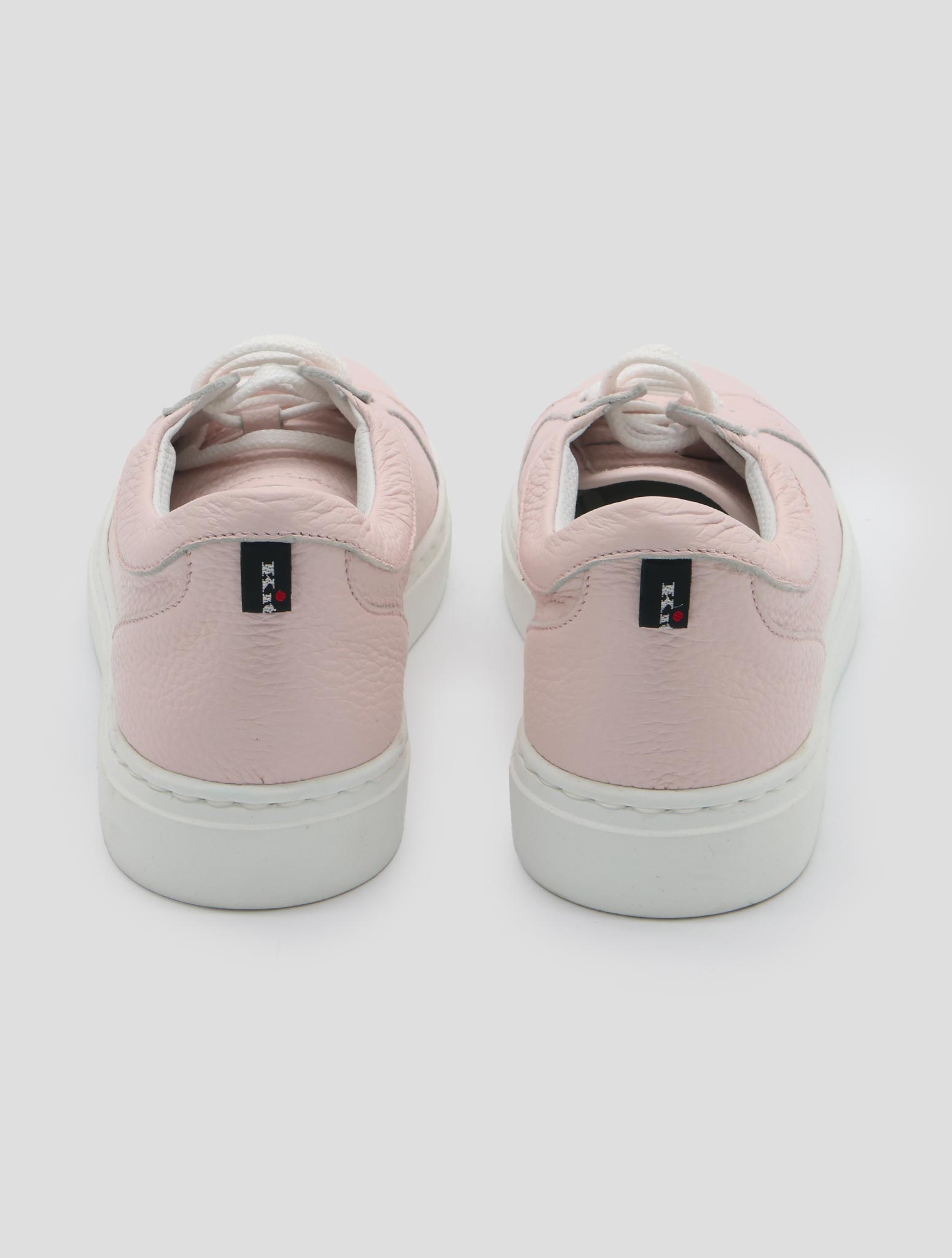 Kiton Pink Leather  Sneakers Women