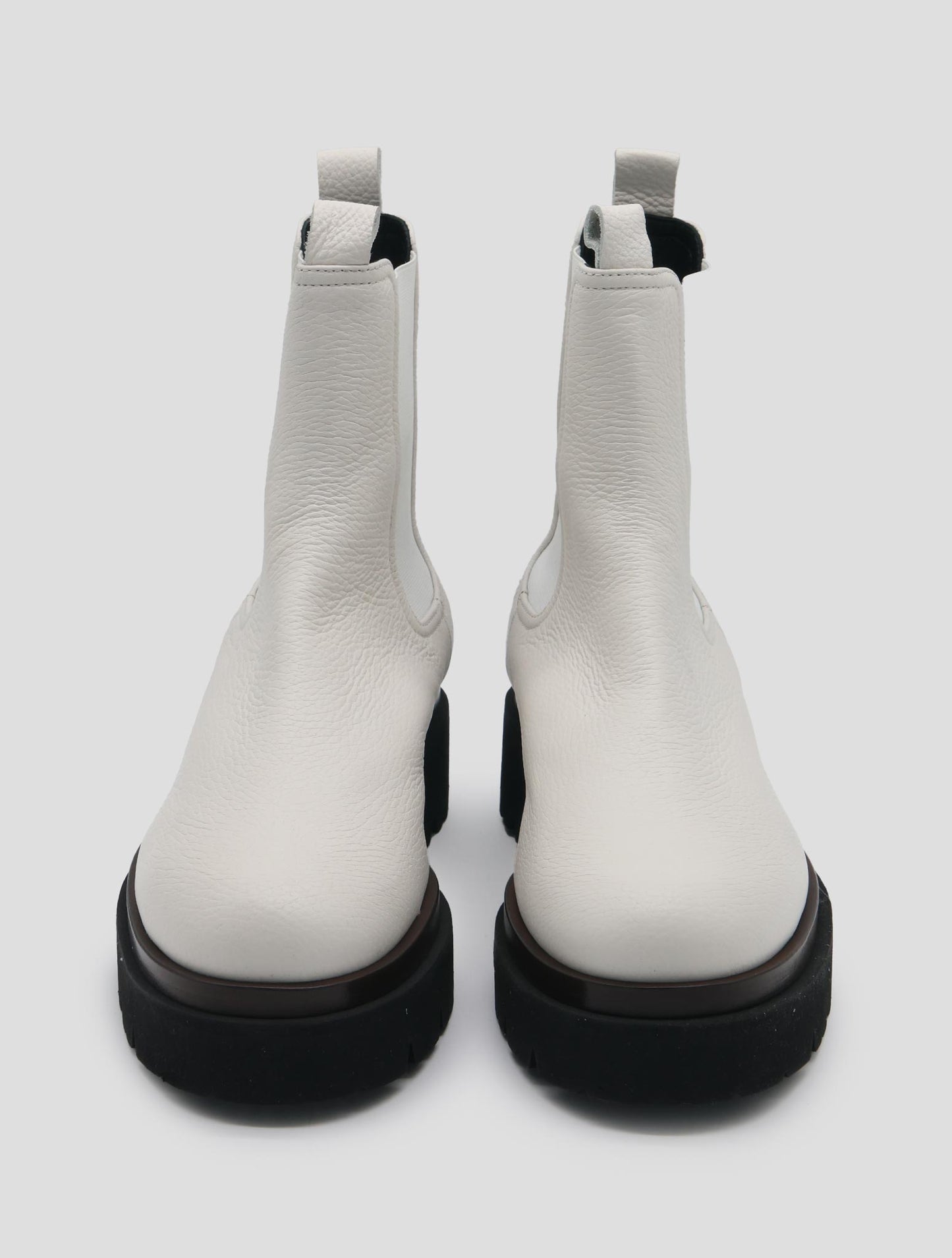 Kiton White Leather Deer  Boots Women