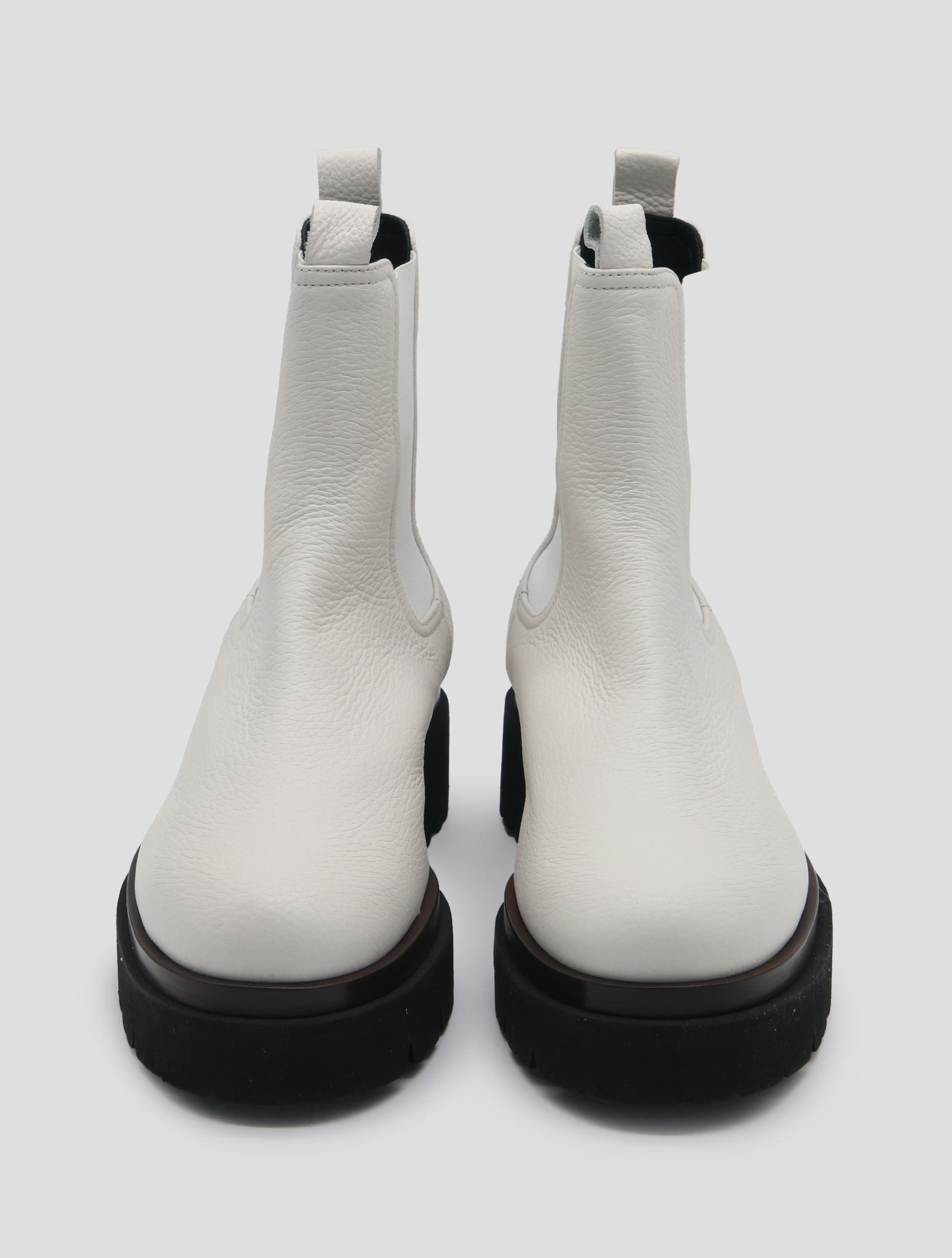 Kiton White Leather Deer  Boots Women