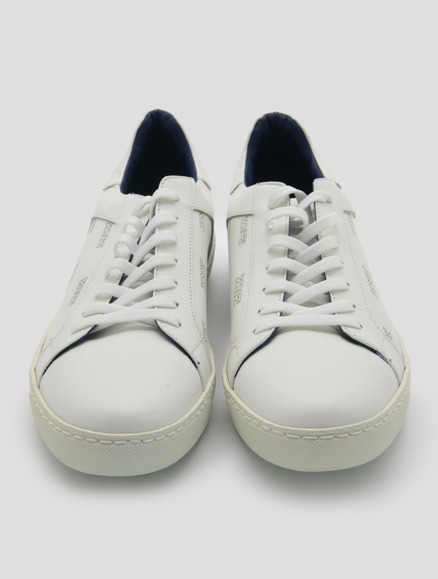 Kiton Knt White Leather Sneakers