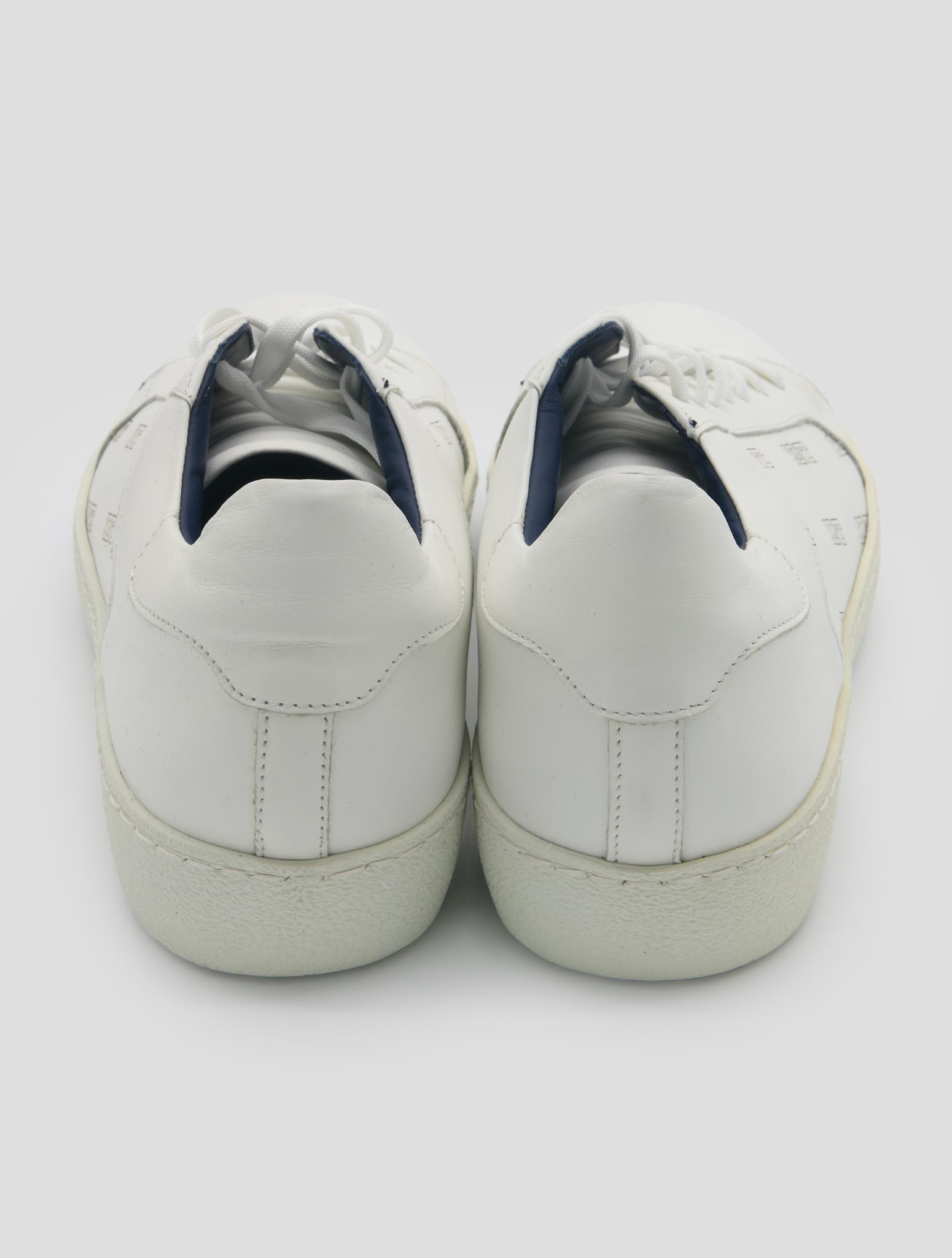 Kiton Knt White Leather Sneakers