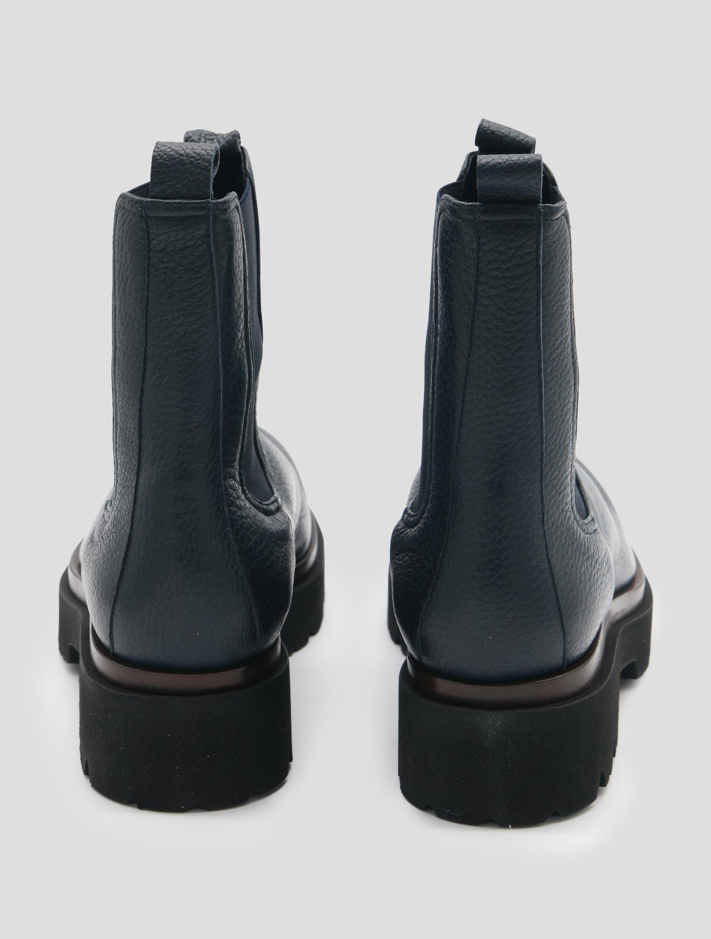 Kiton Blue Leather Deer Long Boots Women