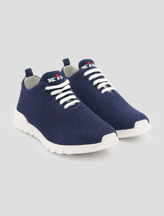 Kiton Blue Cotton Ea  Sneakers Women