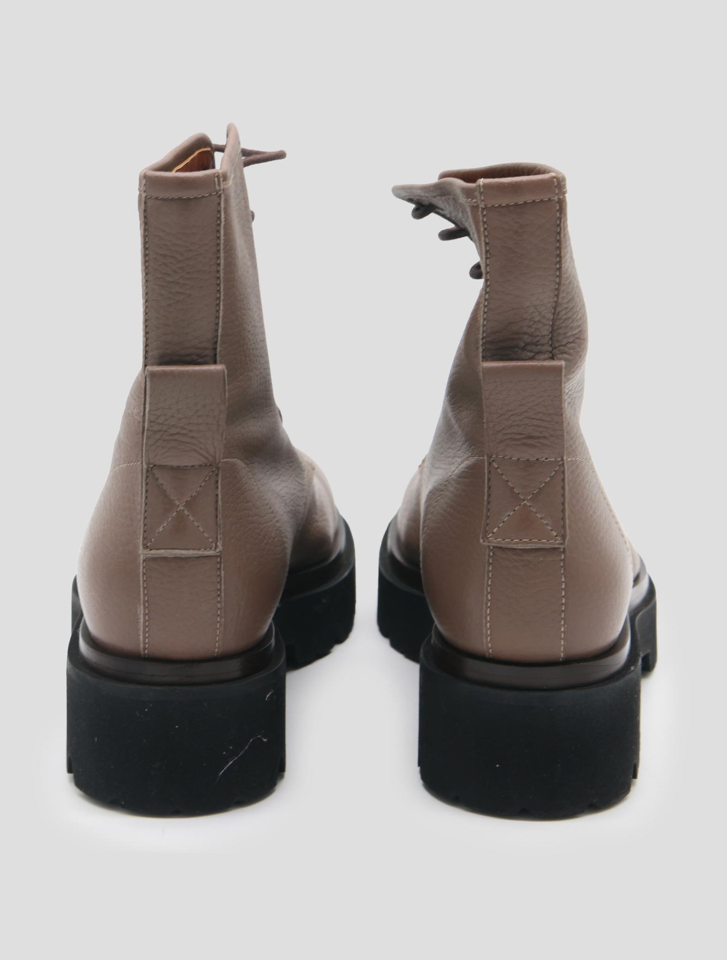 Kiton Brown Leather Deer Long Boots Women
