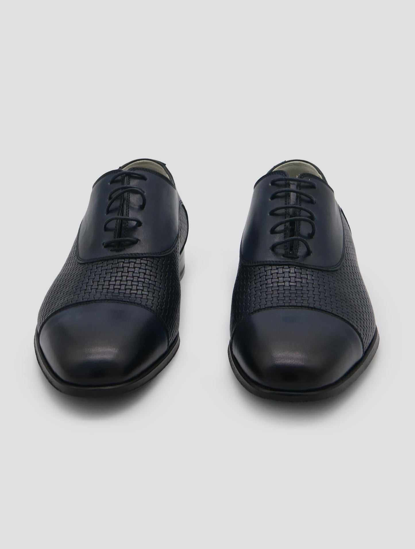Kiton Blue Leather Dress Shoes