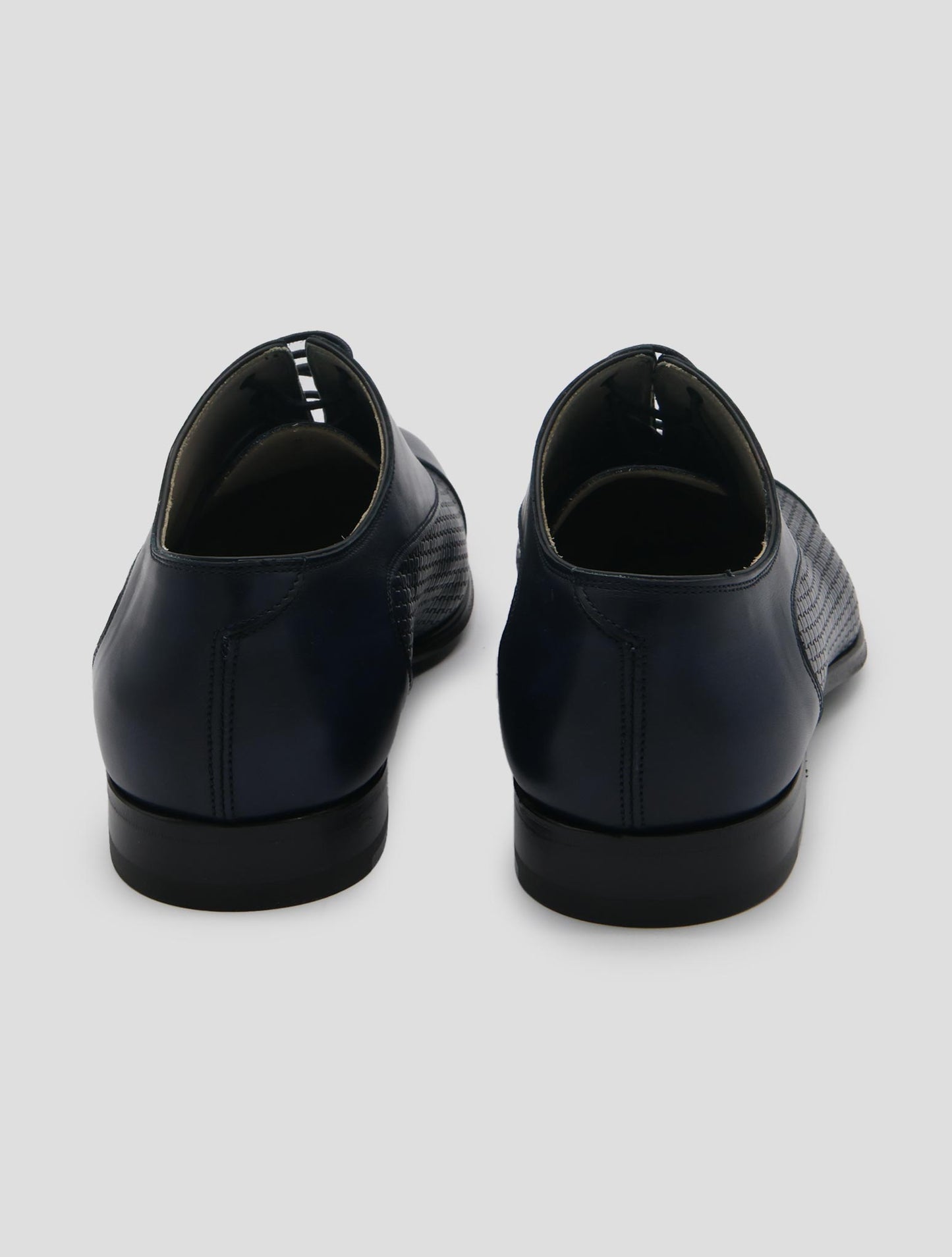 Kiton Blue Leather Dress Shoes