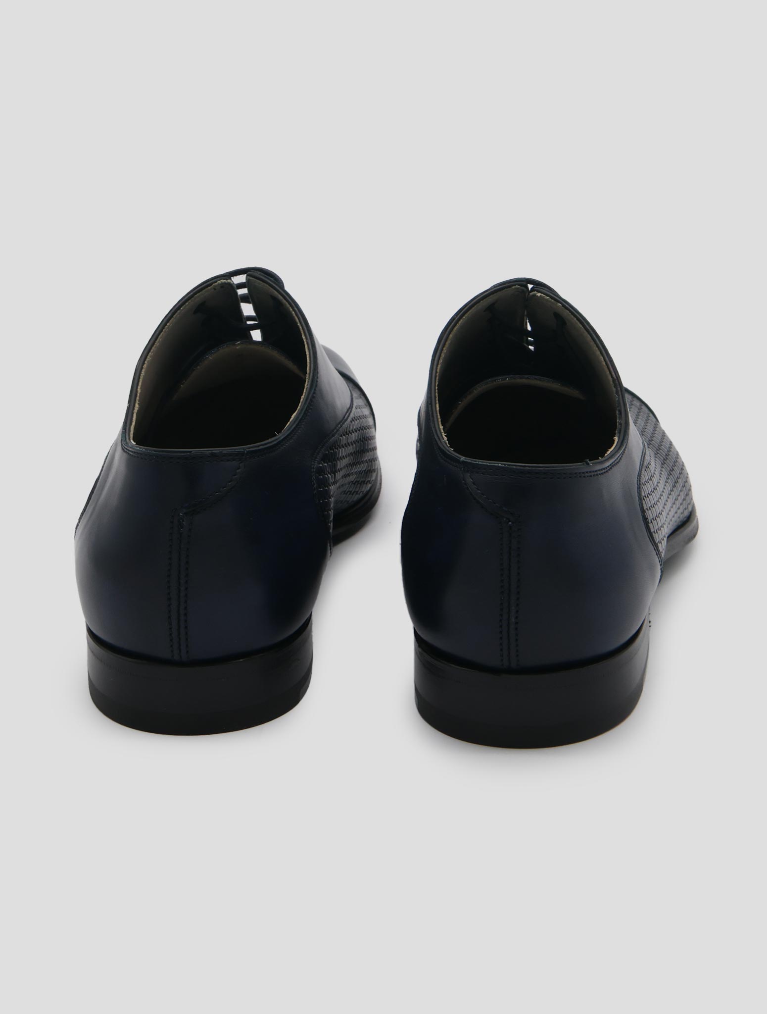 Kiton Blue Leather Dress Shoes
