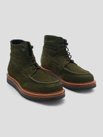 Kiton Green Leather Suede Boots