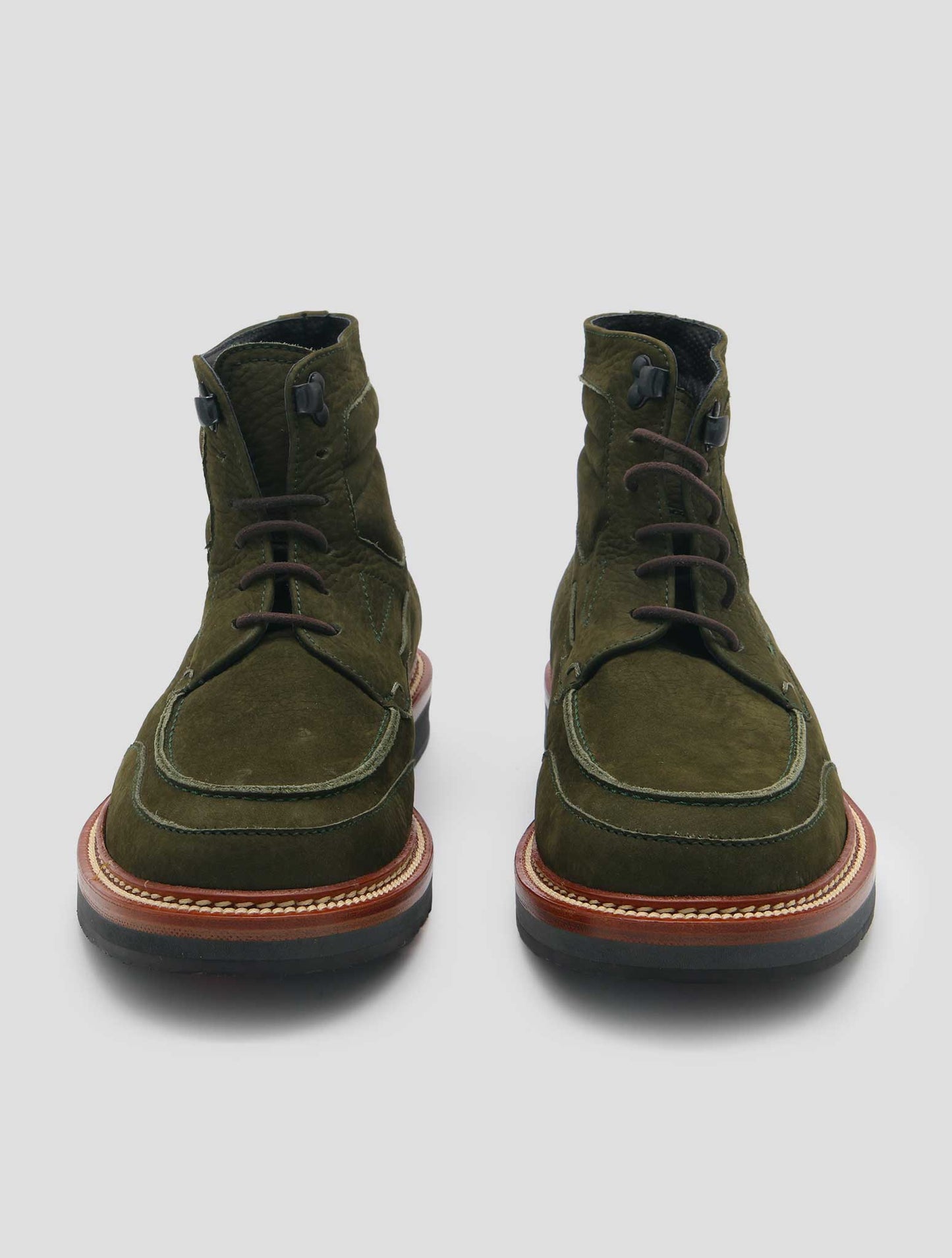 Kiton Green Leather Suede Boots
