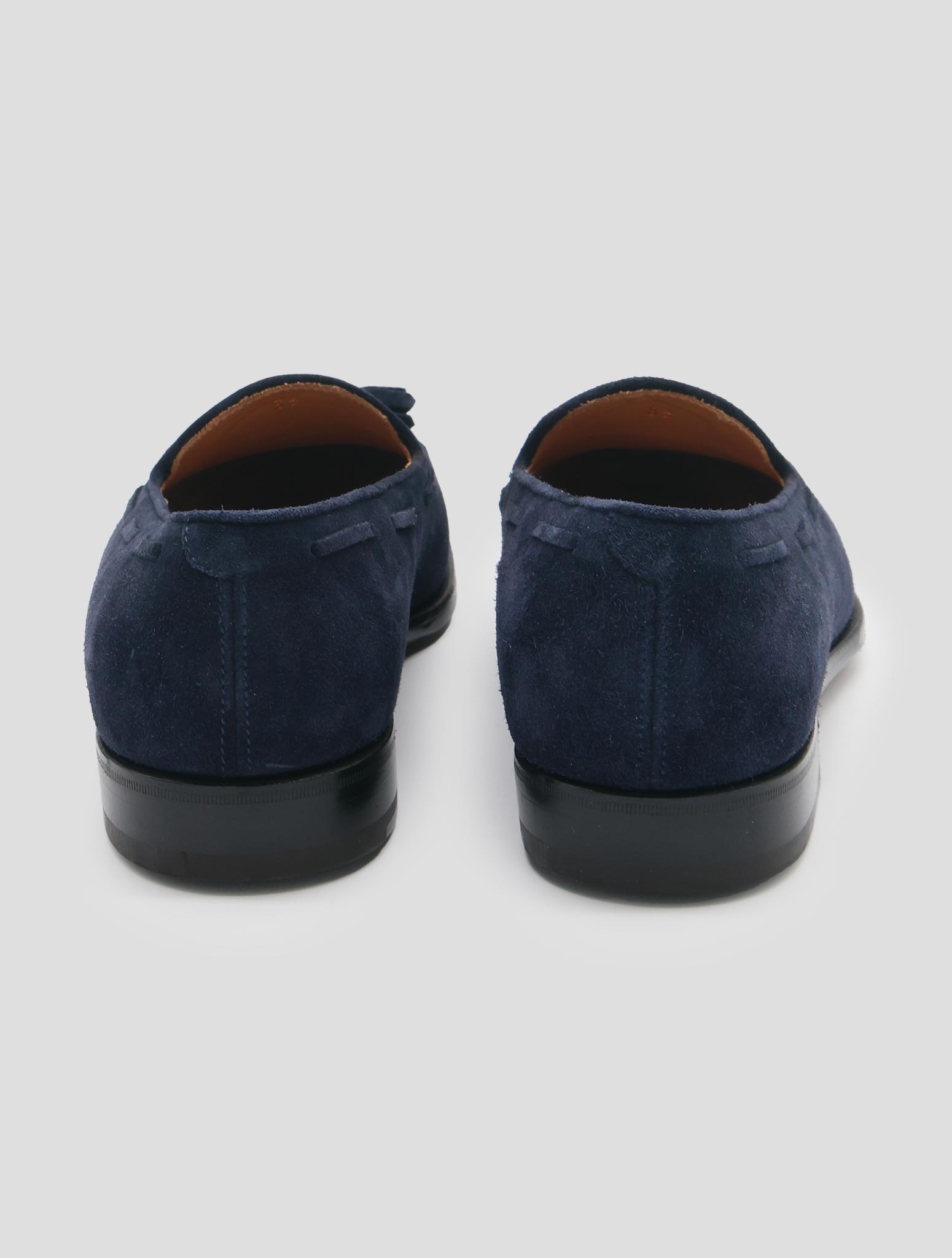 Kiton Blue Leather Suede Loafers