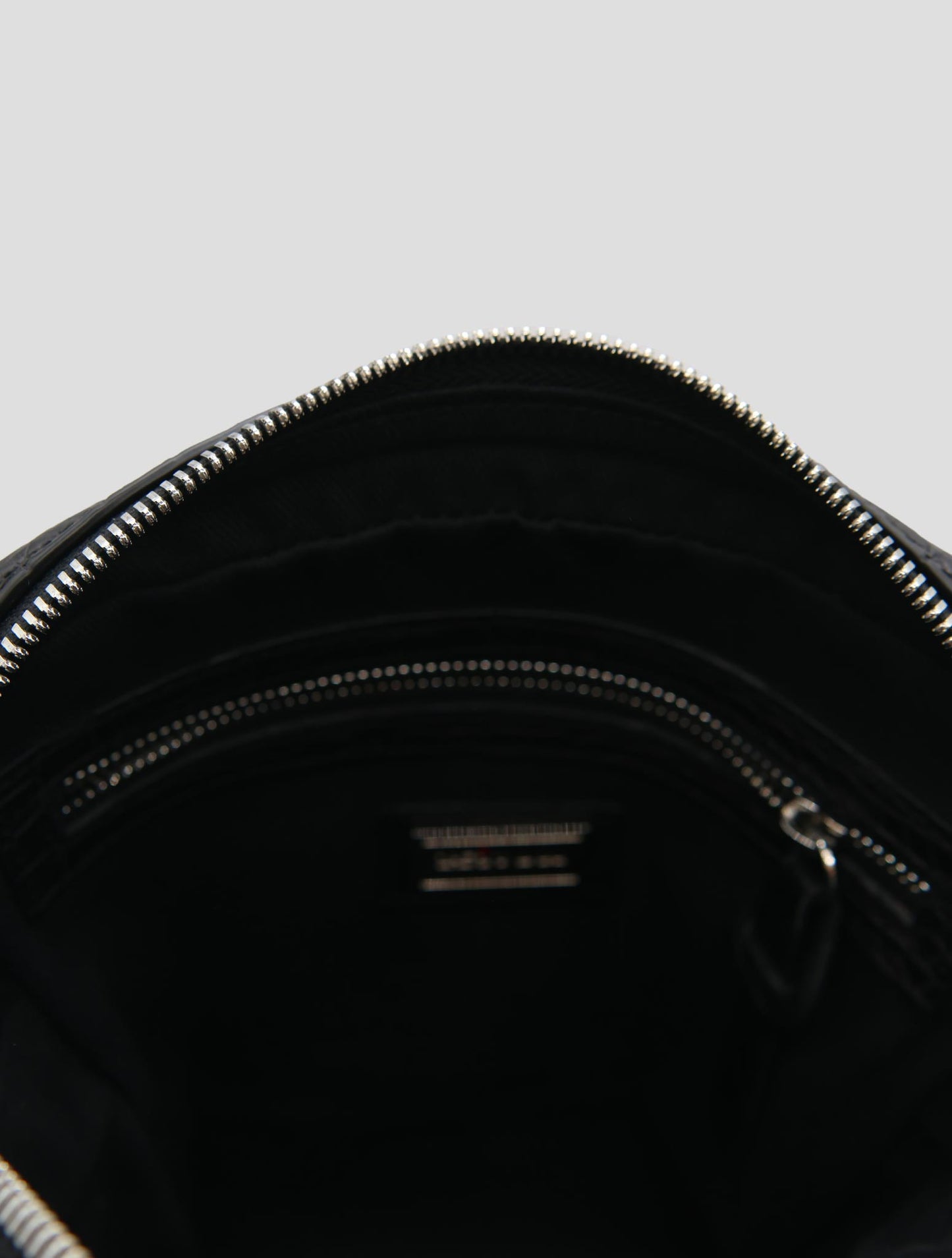 Kiton Black Leather Crocodile Purse Bag