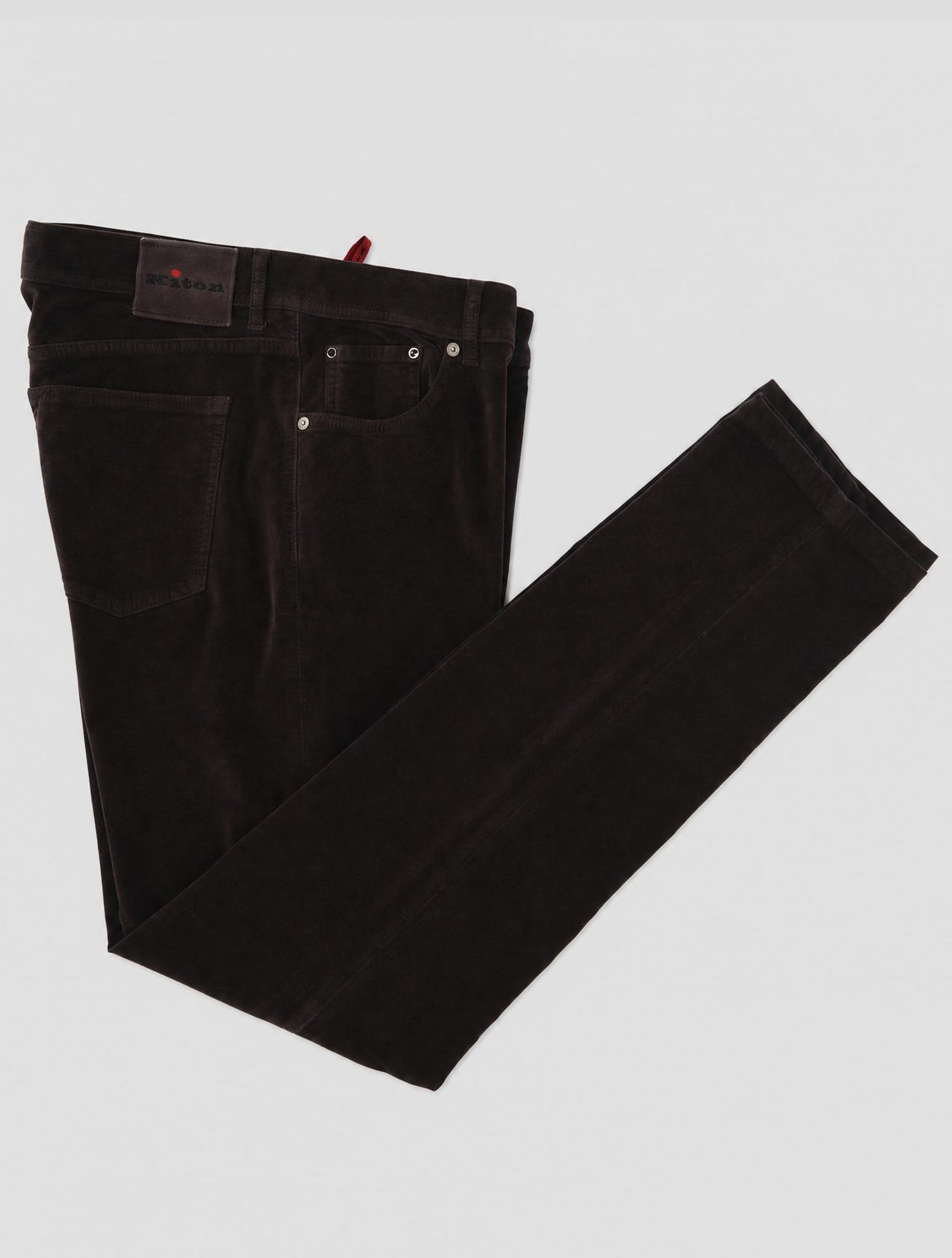 Kiton Brown Cotton Ea Pants 5 Pockets