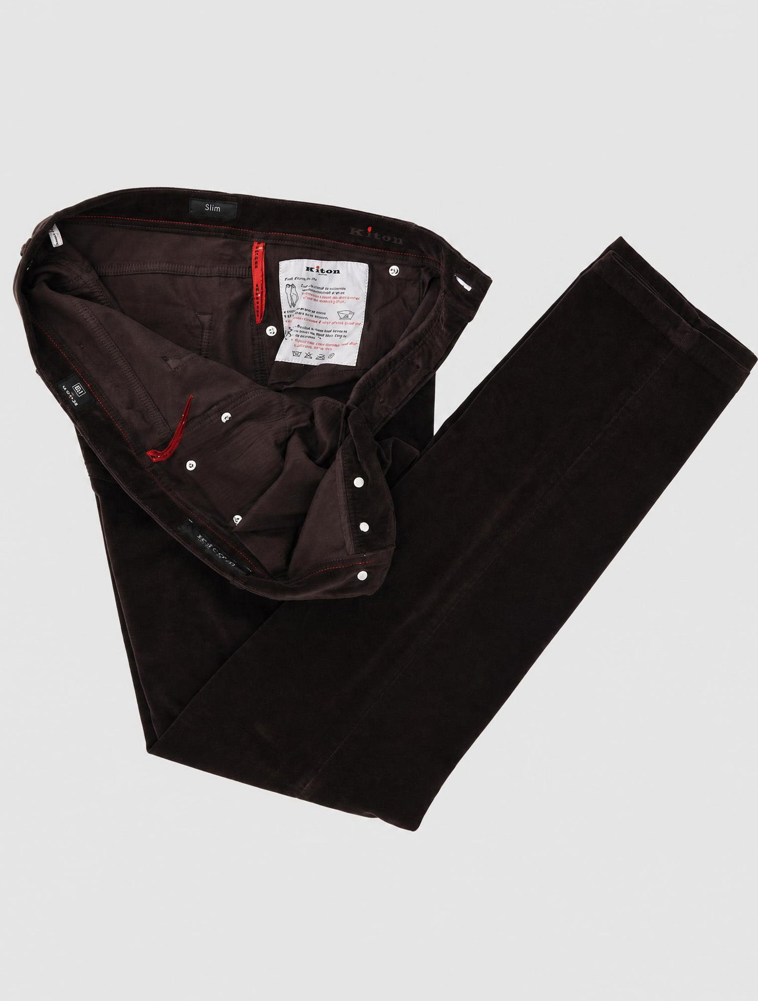 Kiton Brown Cotton Ea Pants 5 Pockets