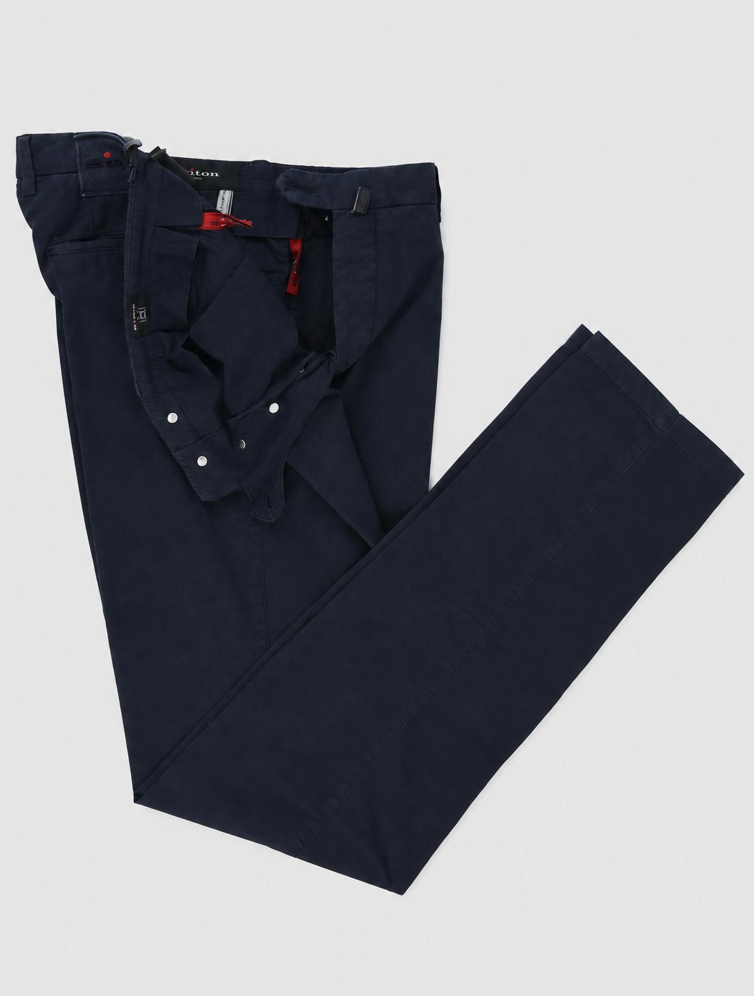 Kiton Blue Cotton Ea Pants