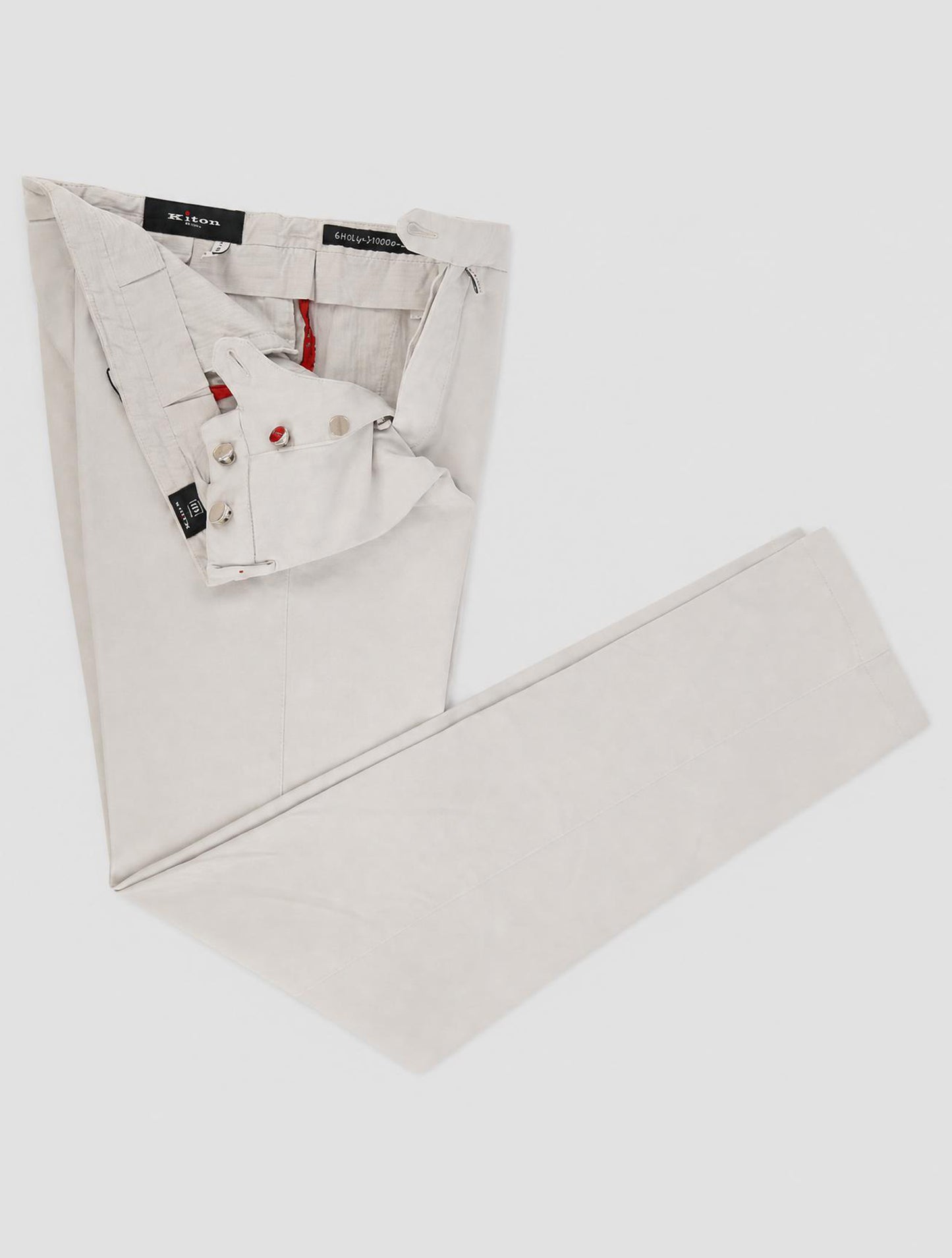 Kiton Gray Linen Cotton Ea Pants