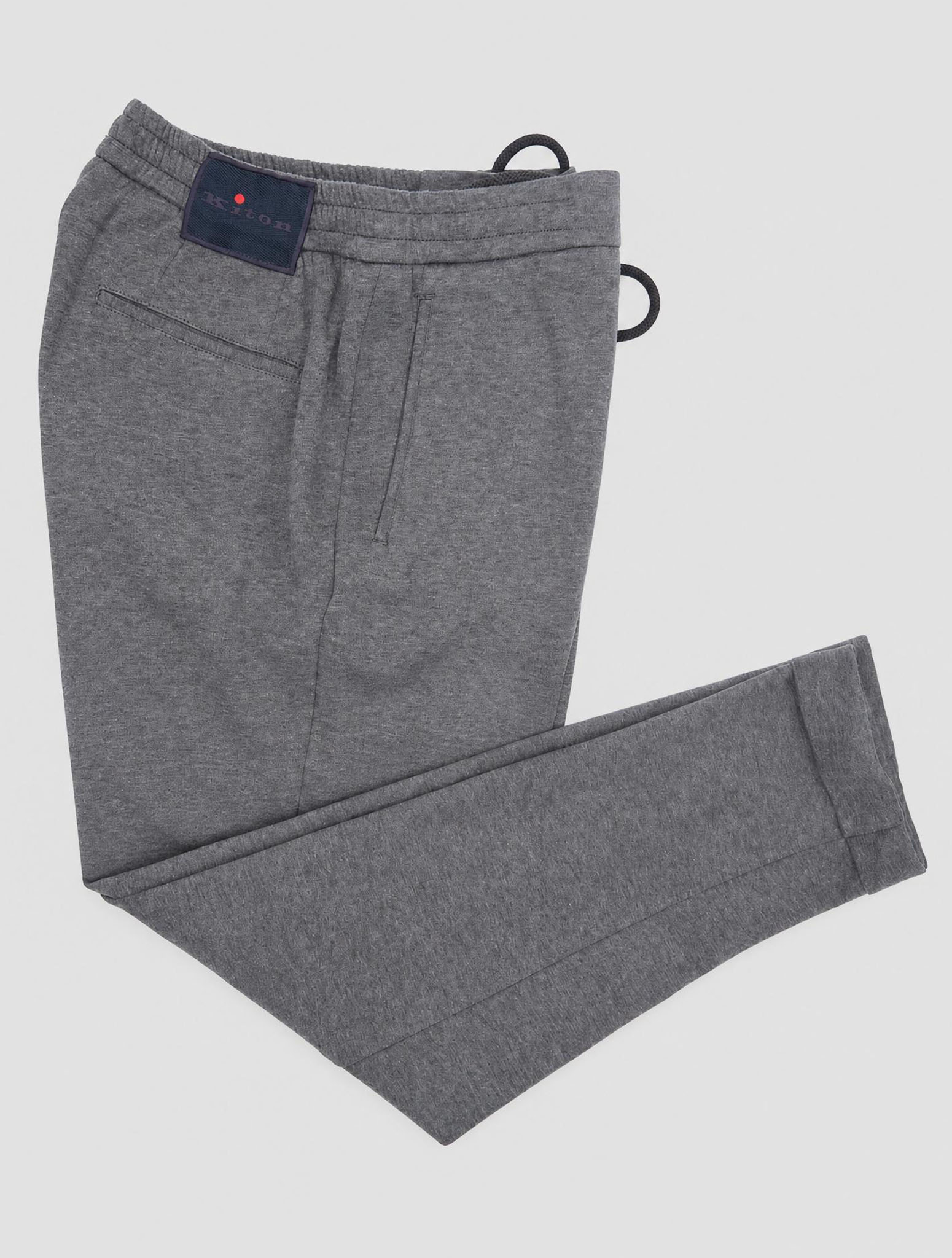 Kiton Gray Wool Cotton Pa Pants