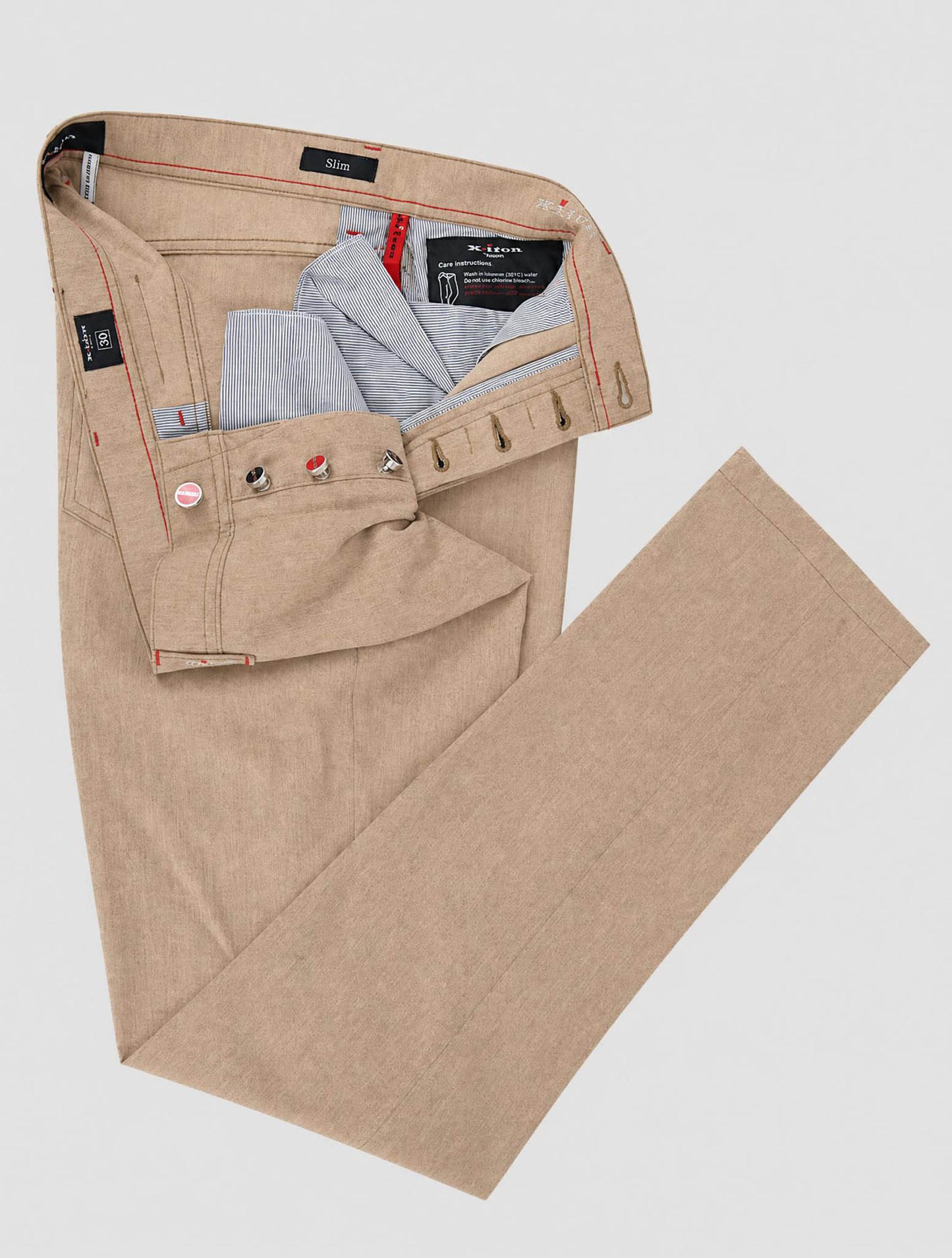 Kiton Brown Virgin Wool Pa Ea Jeans