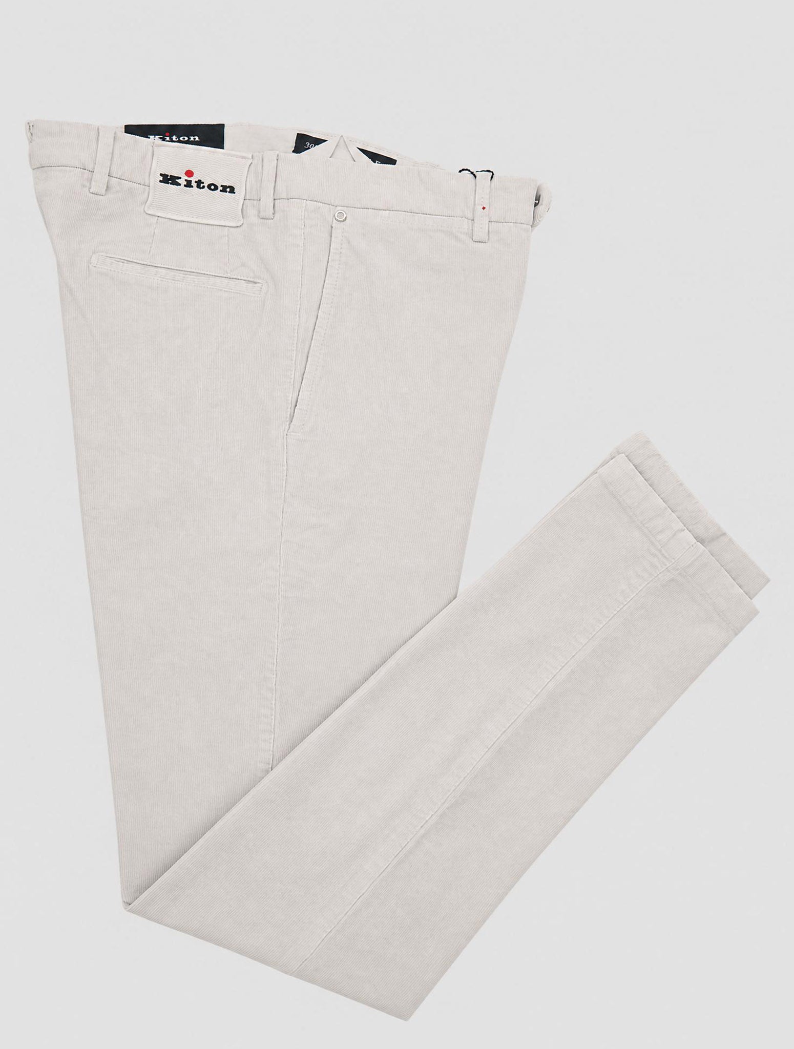 Kiton Gray Cotton Ea Pants