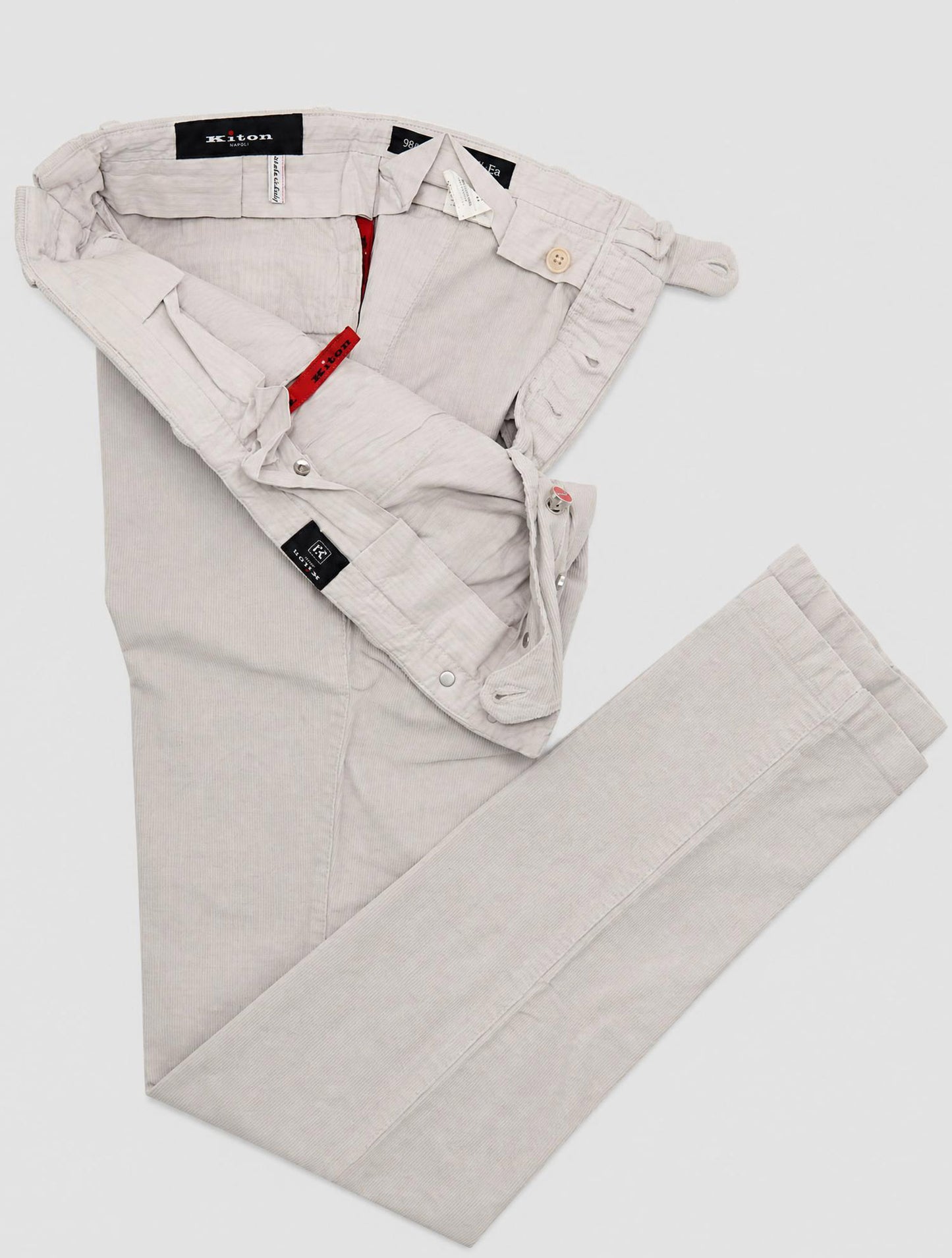 Kiton Gray Cotton Ea Pants