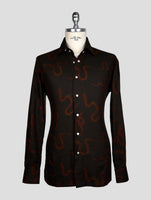 KITON BROWN COTTON SHIRT