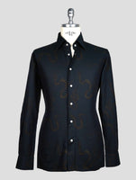 KITON BLUE COTTON SHIRT
